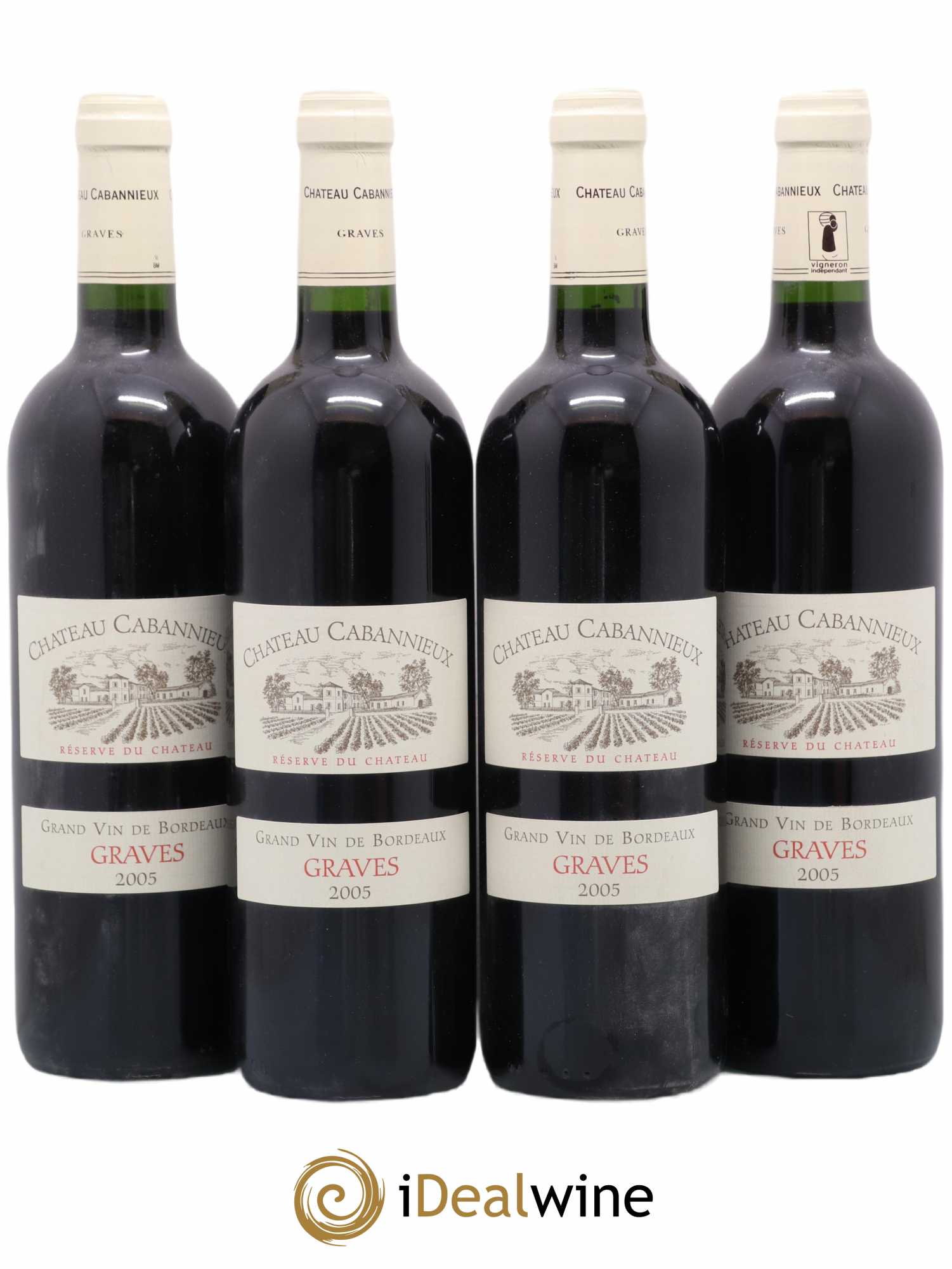 Graves Château Cabannieux 2005 - Posten von 4 Flaschen - 0
