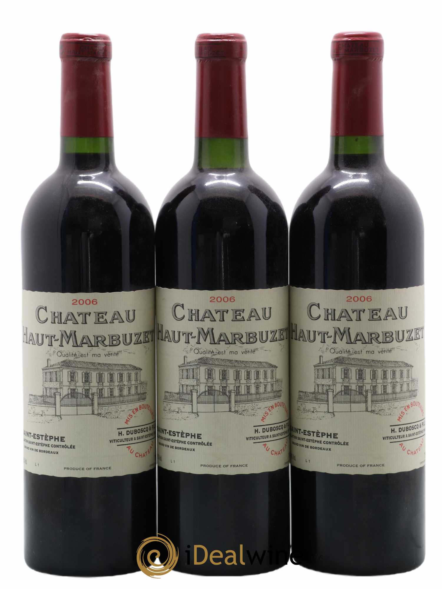 Château Haut Marbuzet 2006 - Lot of 3 bottles - 0
