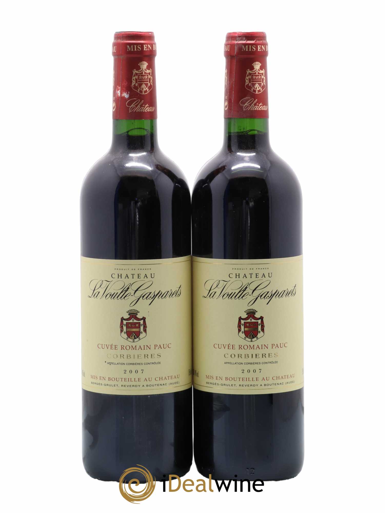 Corbières Boutenac La Voulte-Gasparets Cuvée Romain Pauc Patrick Reverdy 2007 - Lot de 2 bouteilles - 0