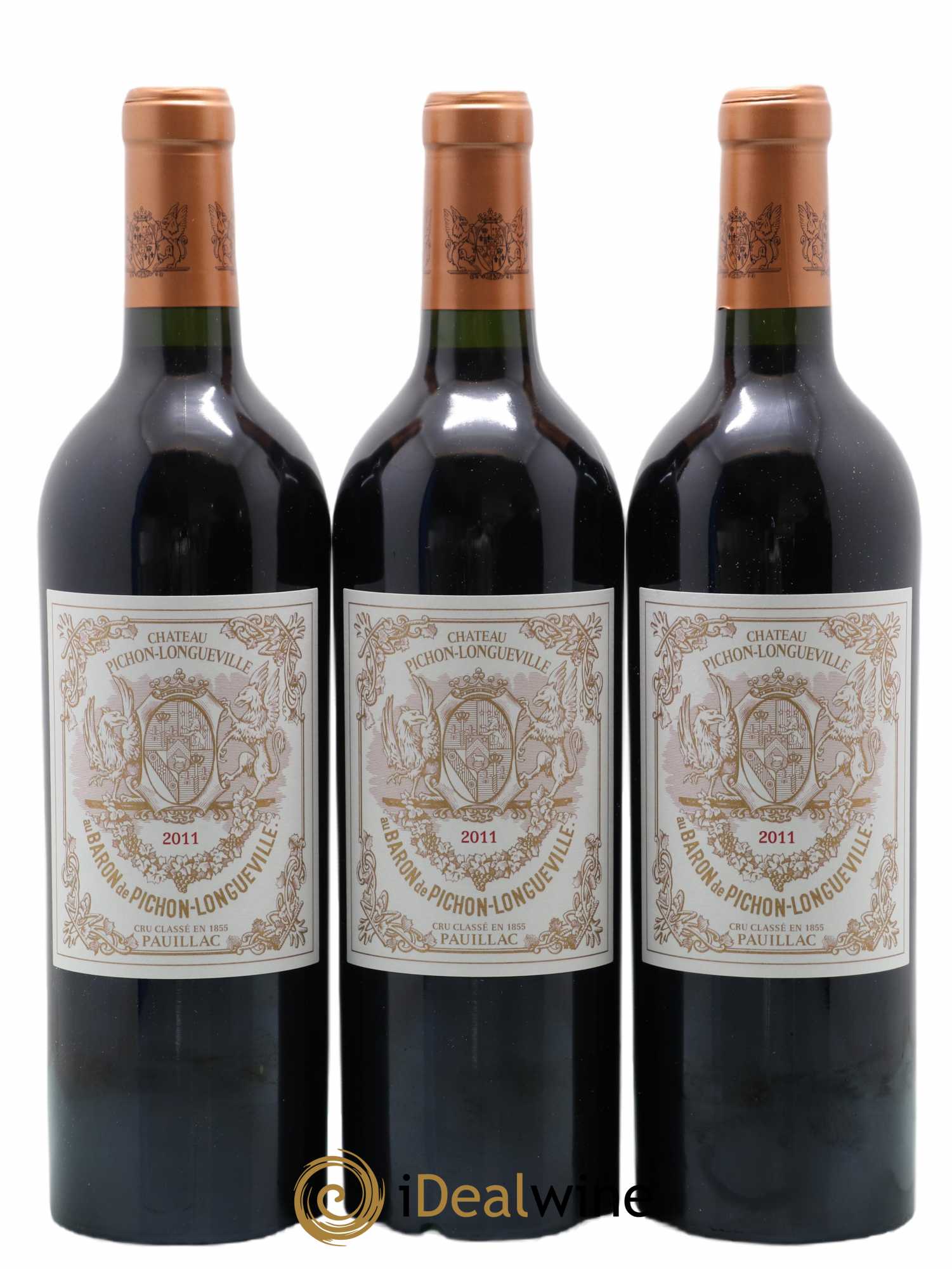 Pichon Longueville Baron 2ème Grand Cru Classé 2011 - Lot of 3 bottles - 0