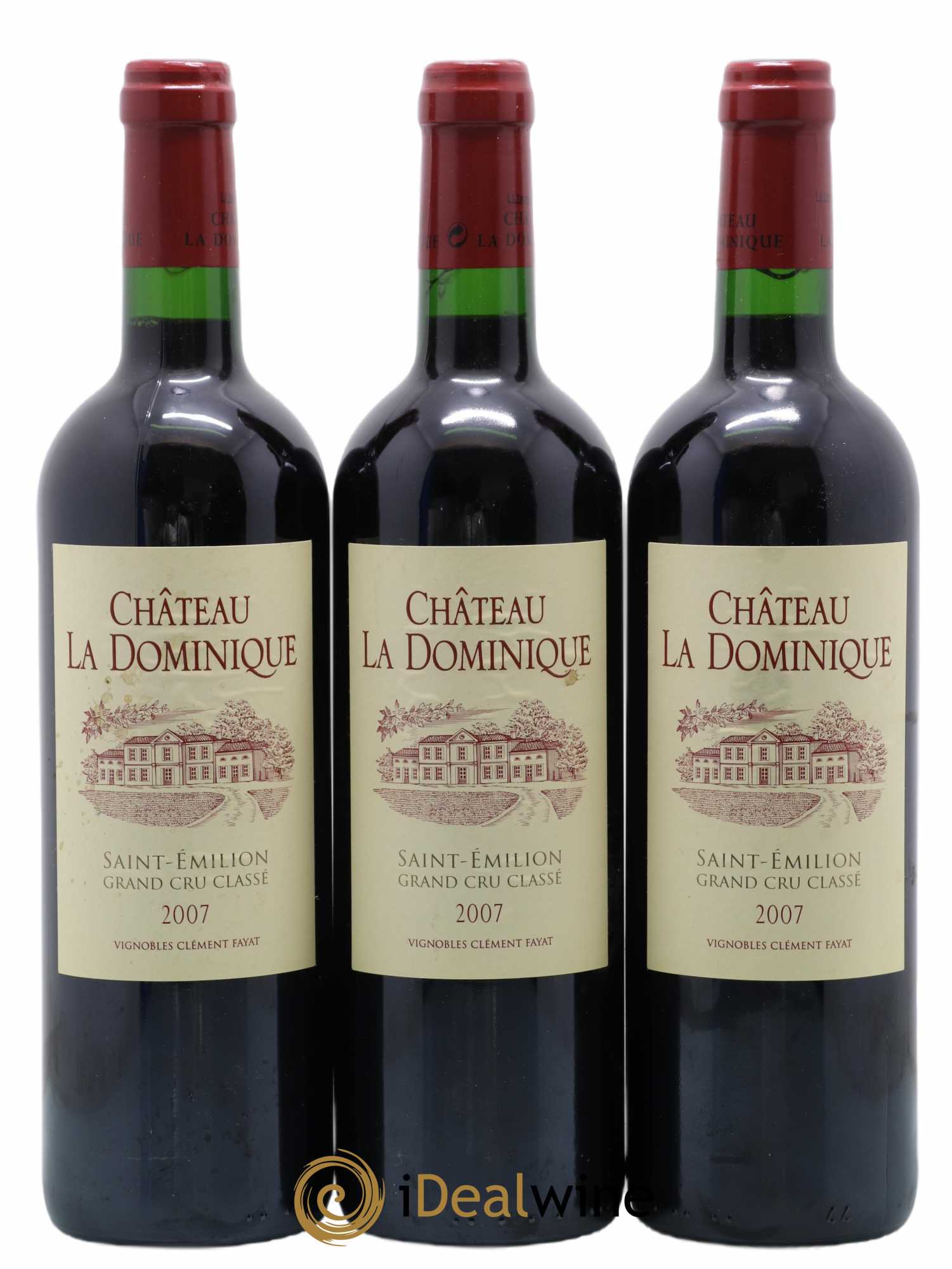 Château la Dominique Grand Cru Classé 2007 - Lot de 3 bouteilles - 0