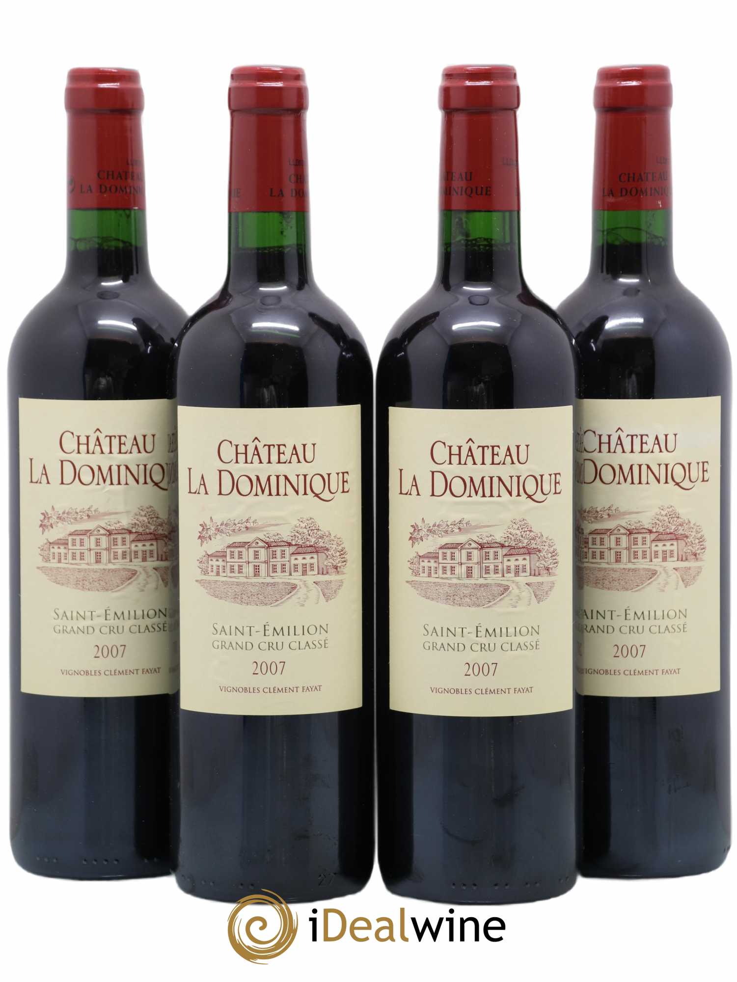 Château la Dominique Grand Cru Classé 2007 - Lot de 4 bouteilles - 0