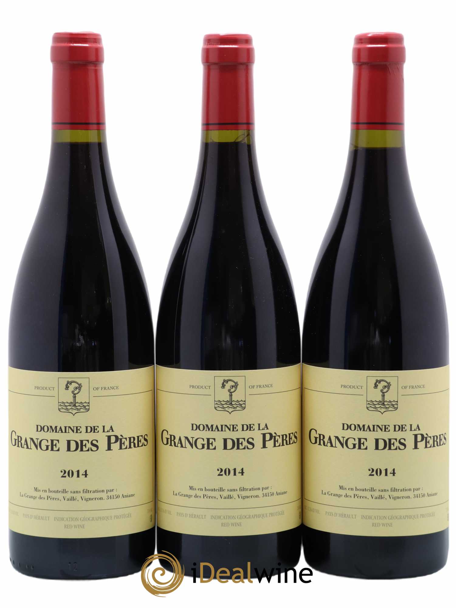 Pays d'Hérault Grange des Pères Laurent Vaillé 2014 - Lot de 3 bouteilles - 0