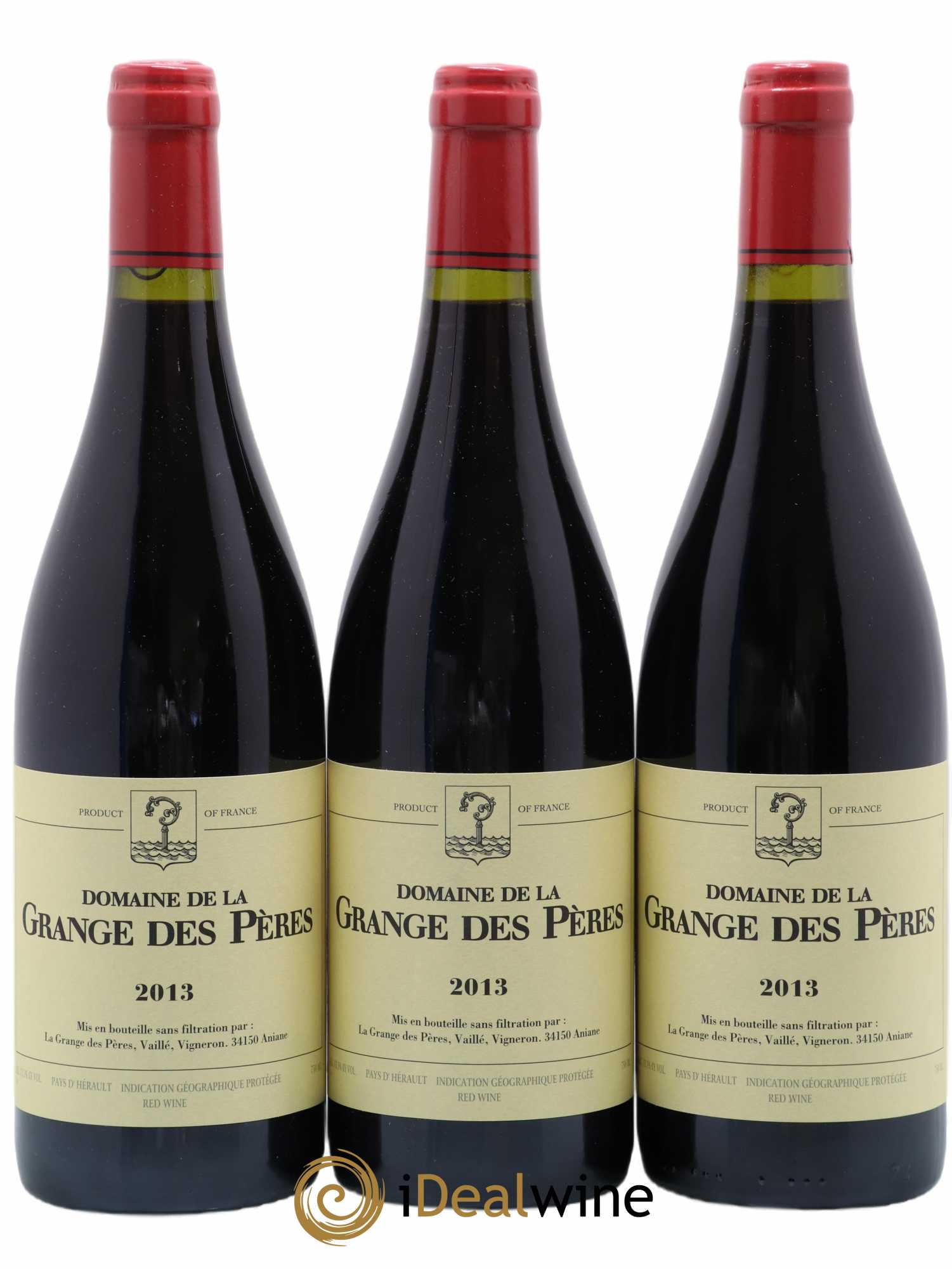 Pays d'Hérault Grange des Pères Laurent Vaillé 2013 - Lot de 3 bouteilles - 0
