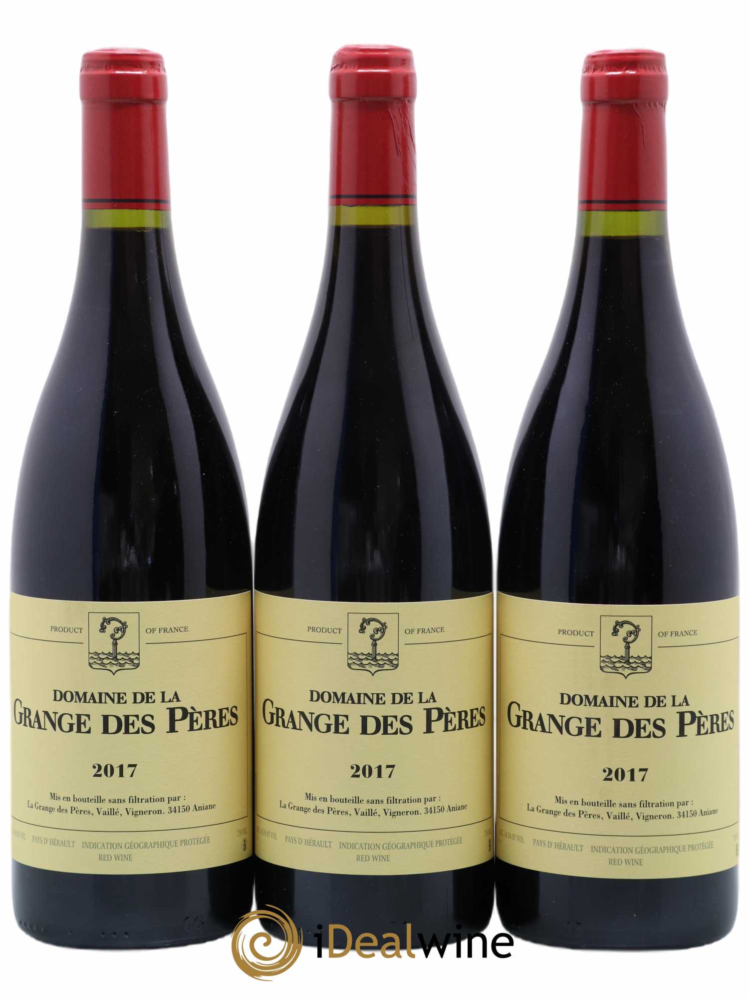 Pays d'Hérault Grange des Pères Laurent Vaillé 2017 - Lot de 3 bouteilles - 0