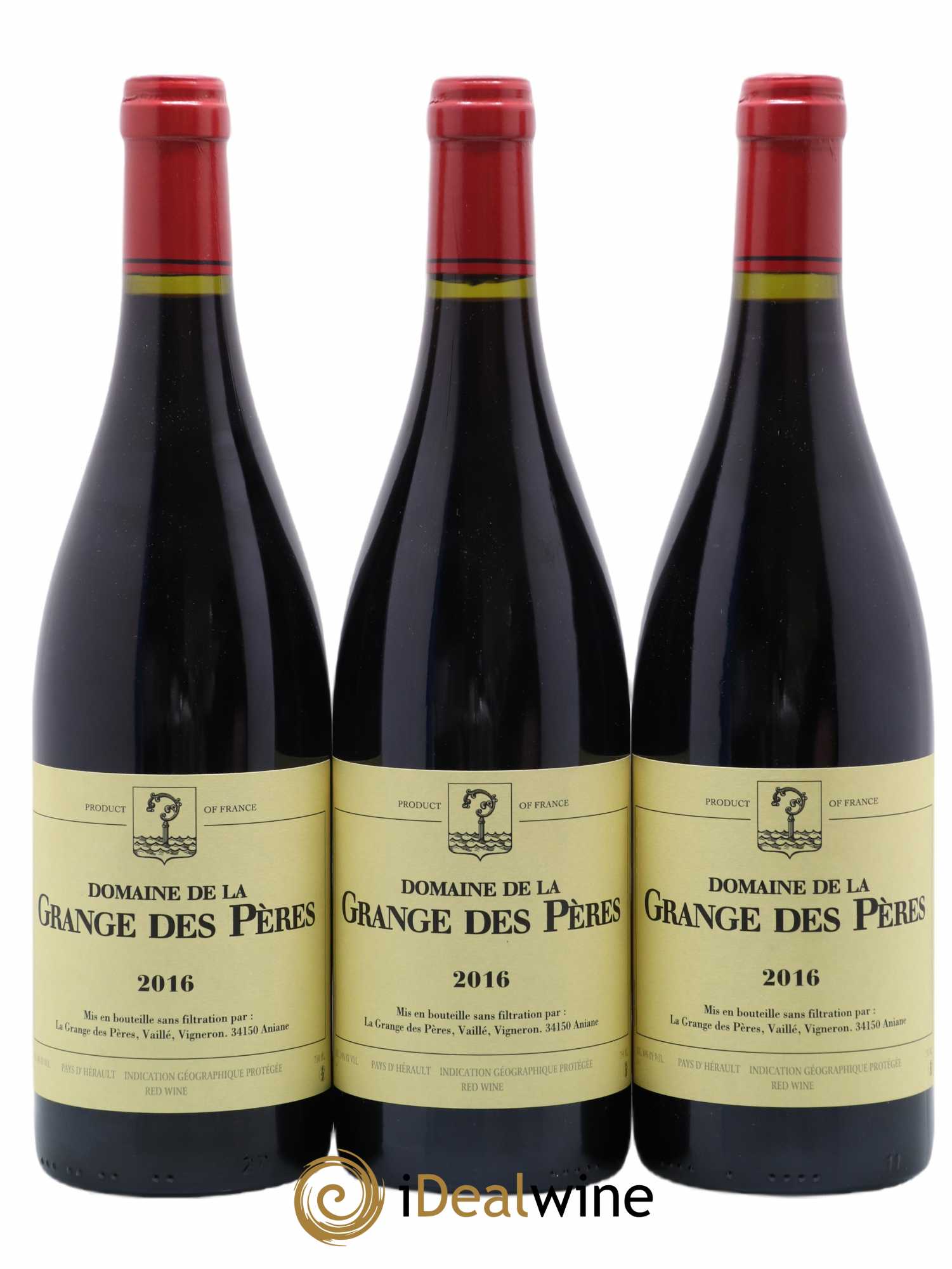 Pays d'Hérault Grange des Pères Laurent Vaillé 2016 - Lot de 3 bouteilles - 0