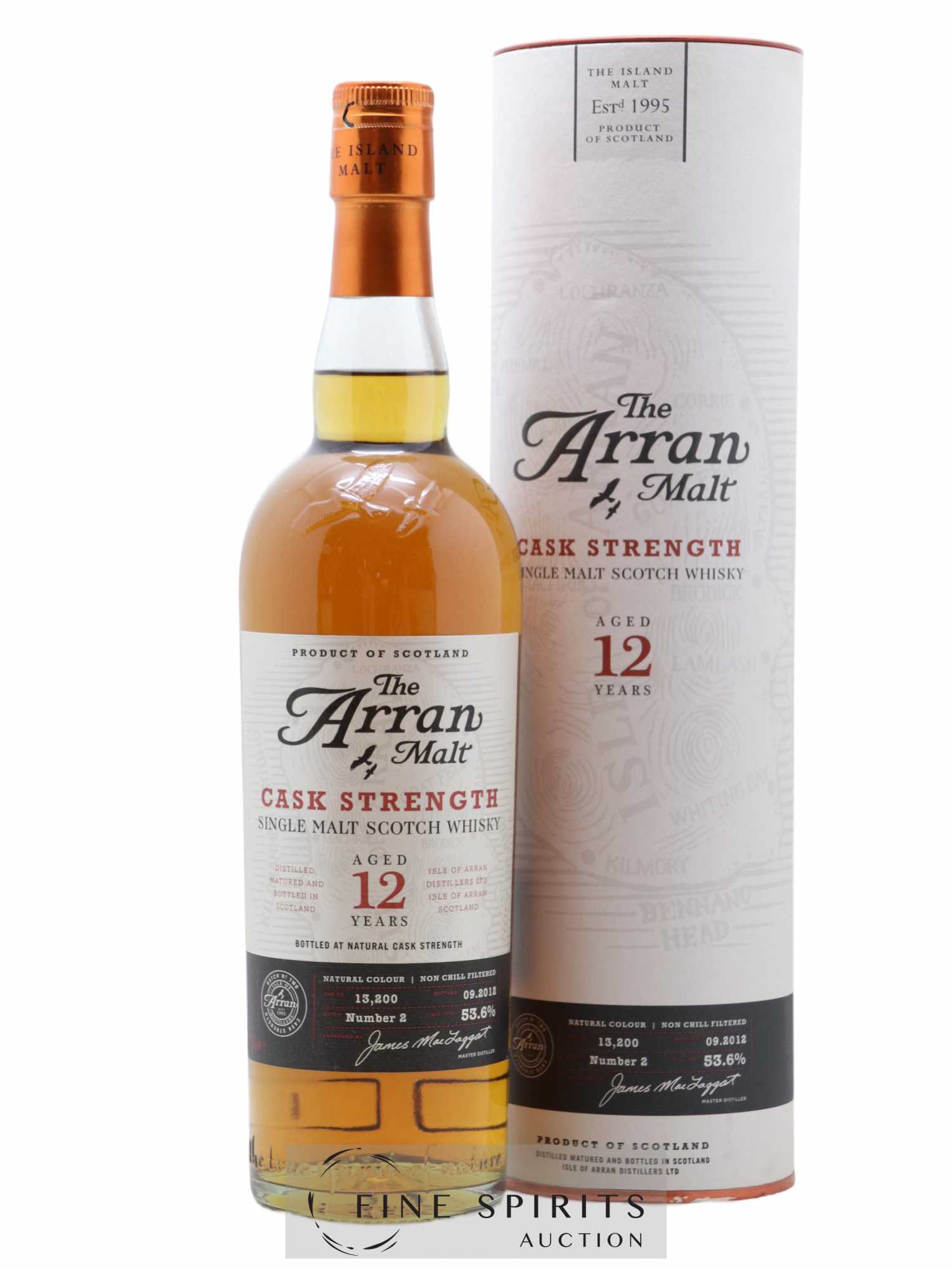 Arran 12 years Of. Cask Strength Batch n°2 - One of 13200 - bottled 2012 - Lot de 1 bouteille - 0