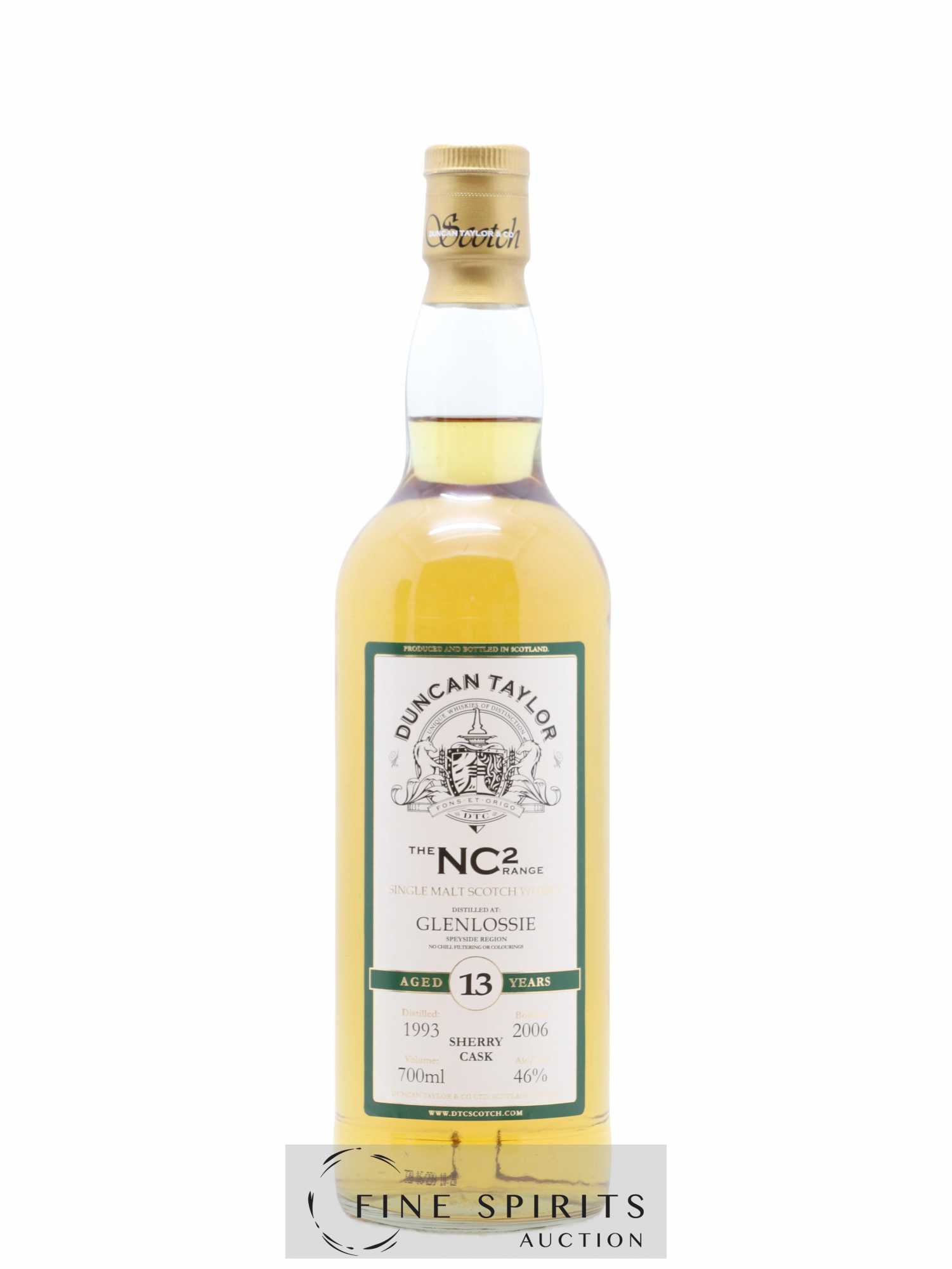 Glenlossie 13 years 1993 Duncan Taylor The NC2 Range Sherry Cask - bottled 2006 - Lot of 1 bottle - 1