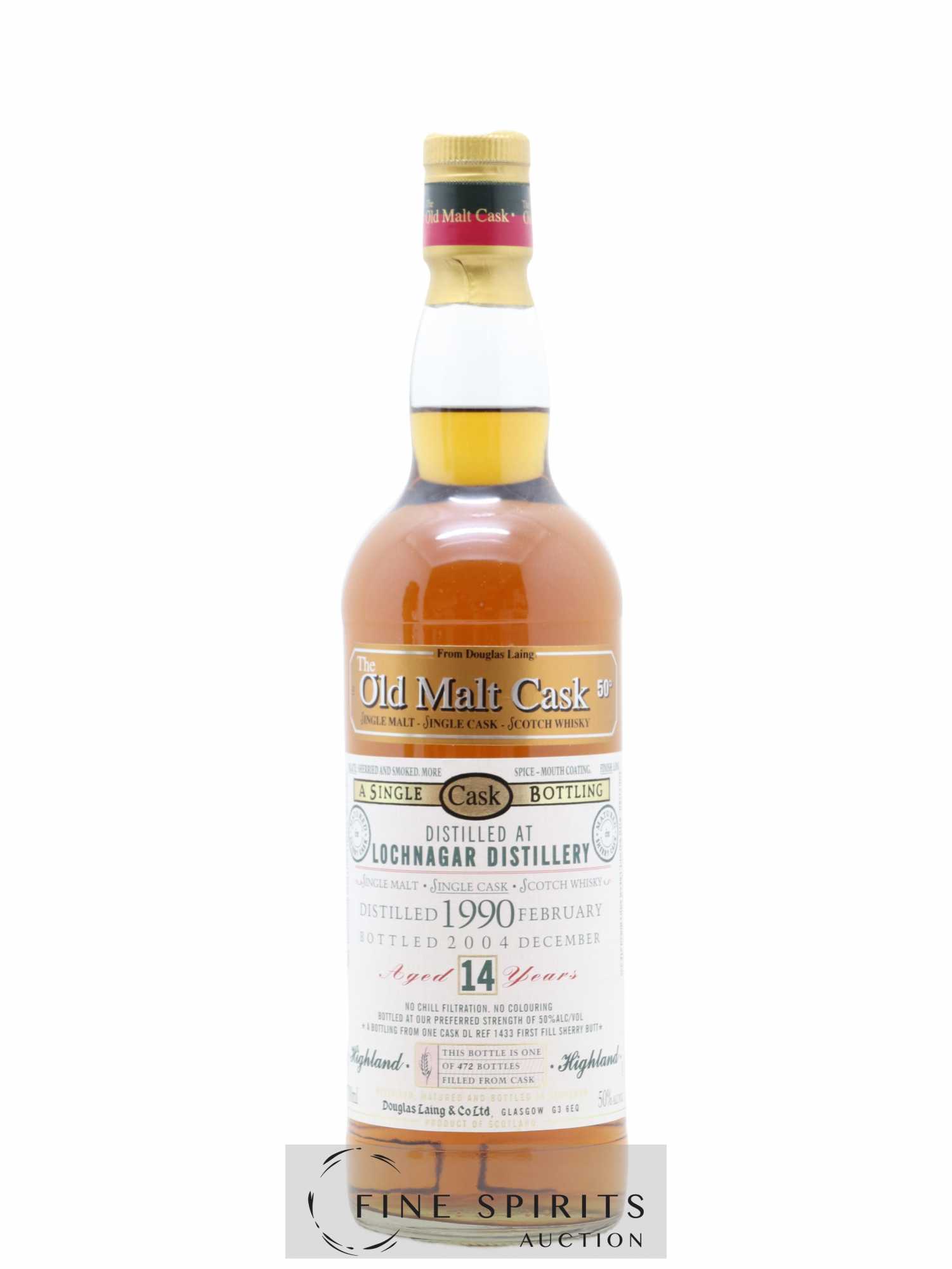 Lochnagar 14 years 1990 Douglas Laing The Old Malt Cask DL REF 1433 - One of 472 - bottled 2004 - Lot of 1 bottle - 1
