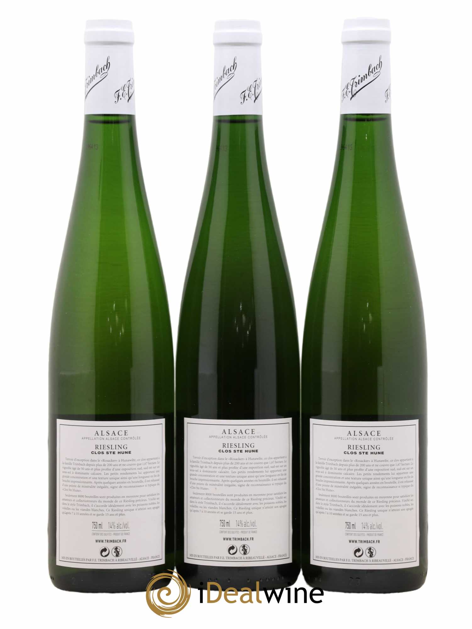 Alsace Riesling Clos Sainte-Hune Trimbach (Domaine) 2014 - Lot de 3 bouteilles - 1