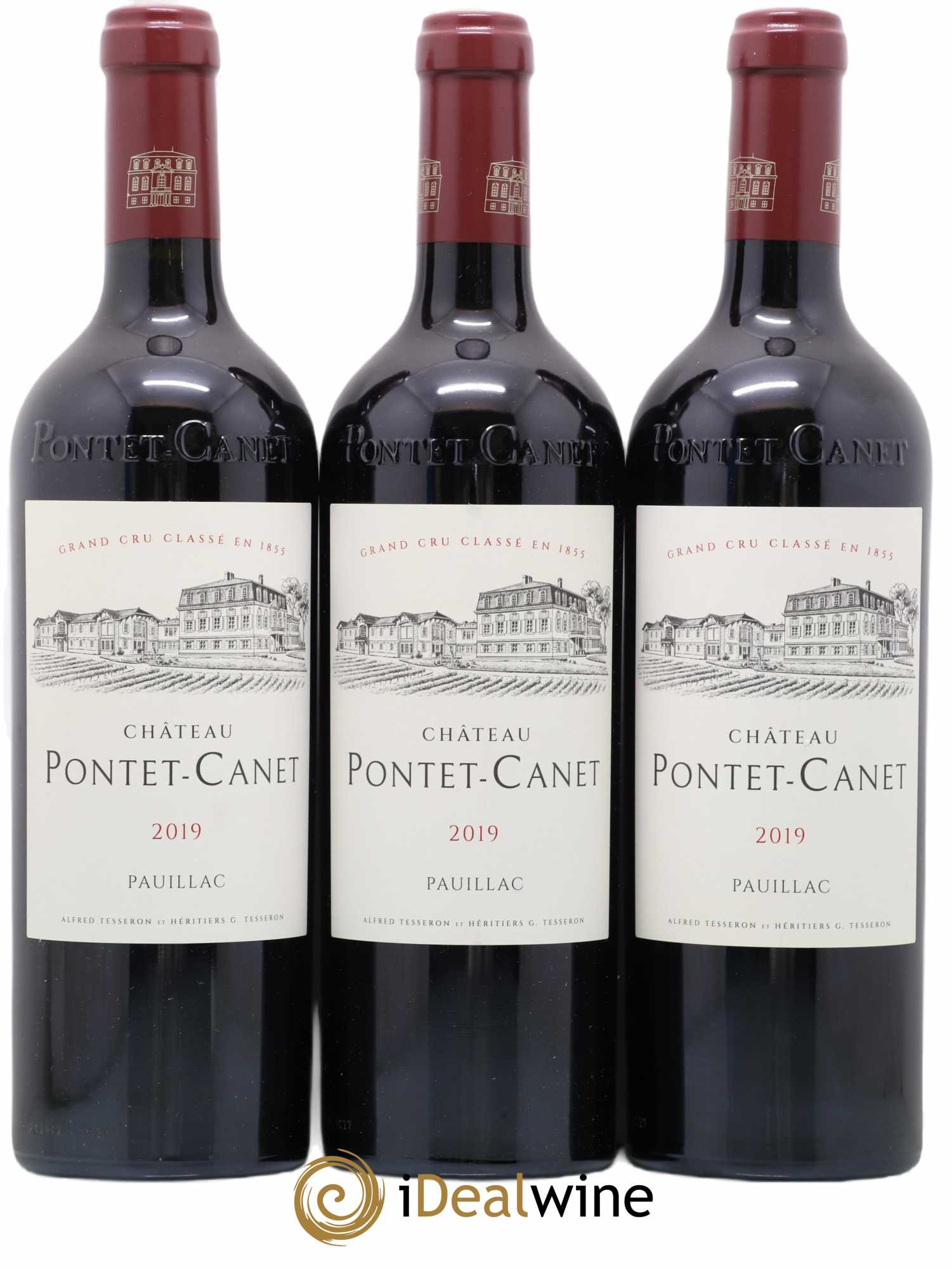 Château Pontet Canet 5ème Grand Cru Classé 2019 - Lot de 3 bouteilles - 0
