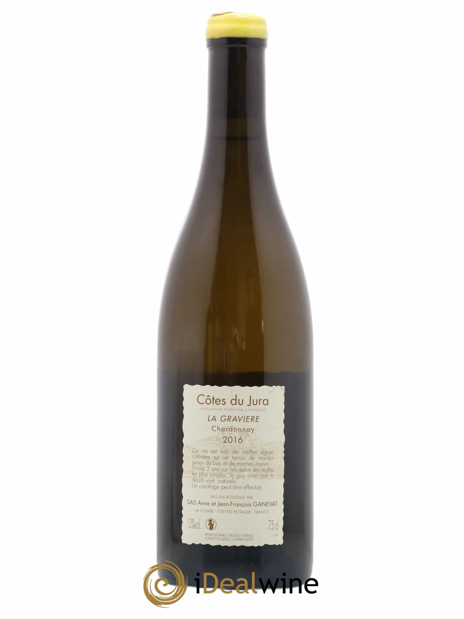 Côtes du Jura La Gravière Anne et Jean François Ganevat 2016 - Lot de 1 bouteille - 1