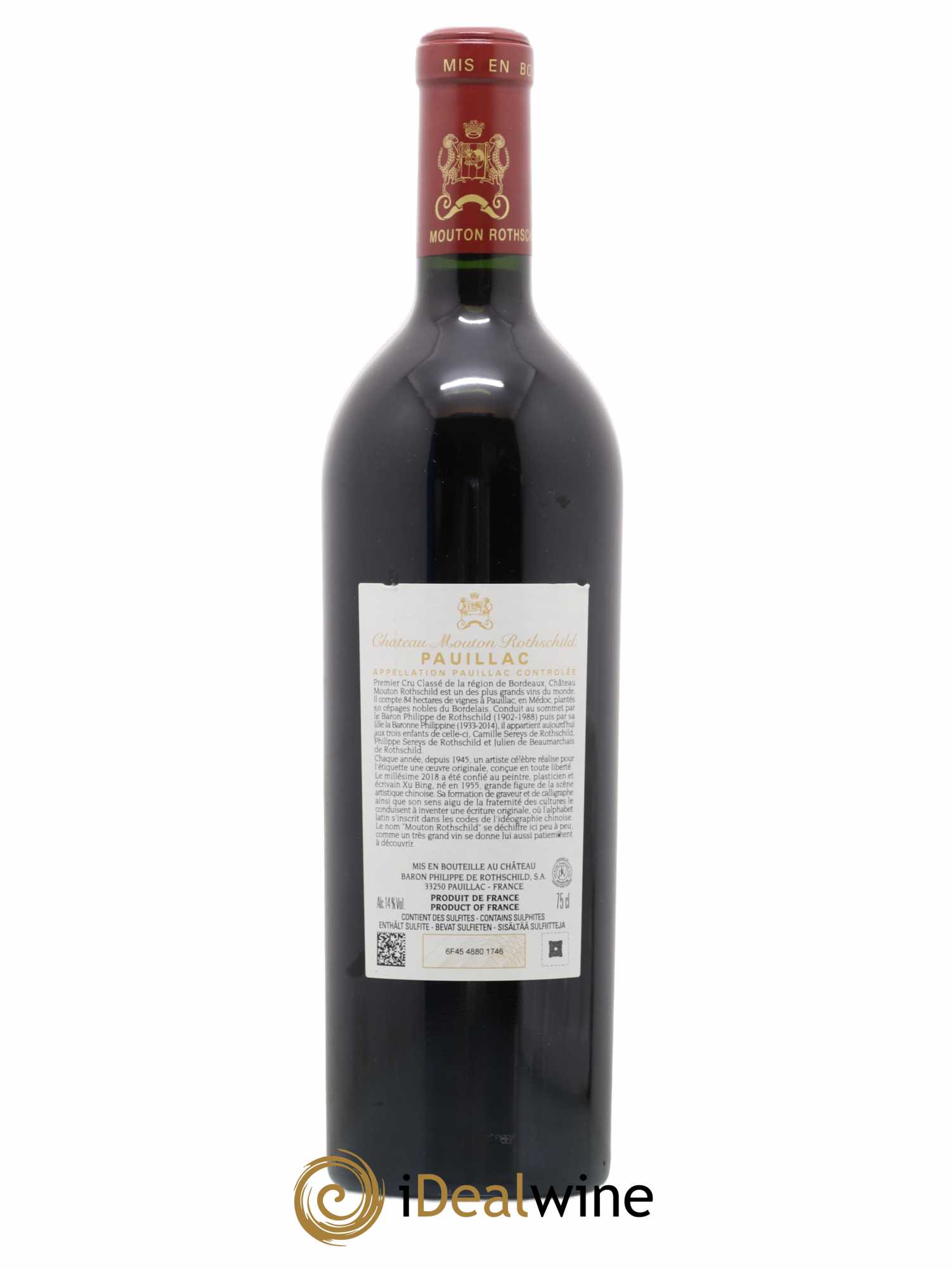 Château Mouton Rothschild 1er Grand Cru Classé 2018 - Lot de 1 bouteille - 1