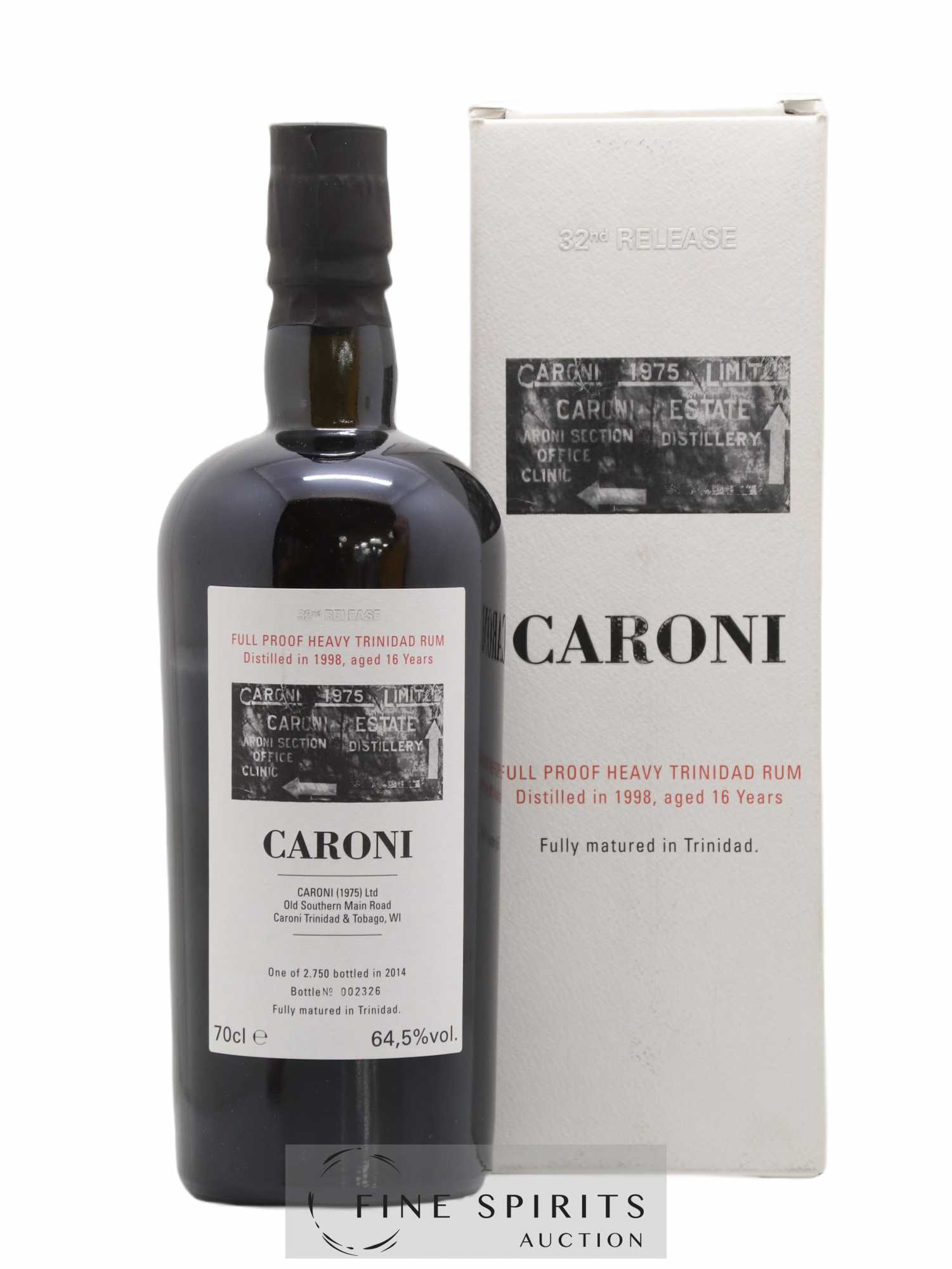 Caroni 16 years 1998 Velier Full Proof 32nd Release - One of 2750 - bottled 2014 - Lot de 1 bouteille - 0
