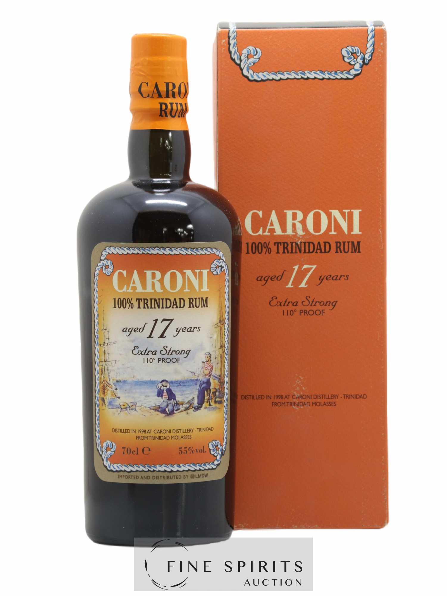 Caroni 17 years 1998 Of. 110° Proof bottled 2015 LMDW Extra Strong - Lot de 1 bouteille - 0