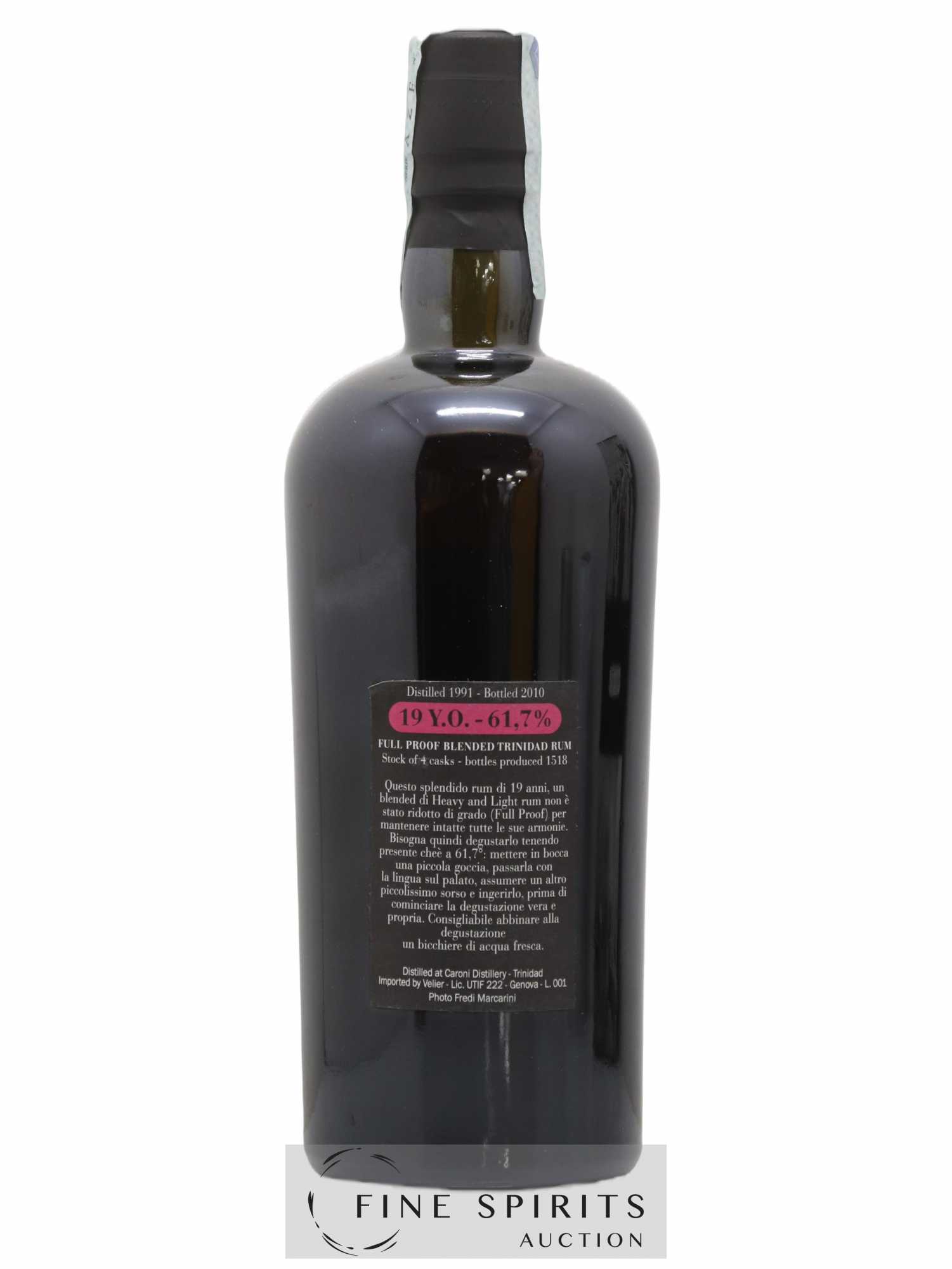 Caroni 19 years 1991 Velier Full Proof 1518 bottles - bottled 2010 - Lot de 1 bouteille - 2