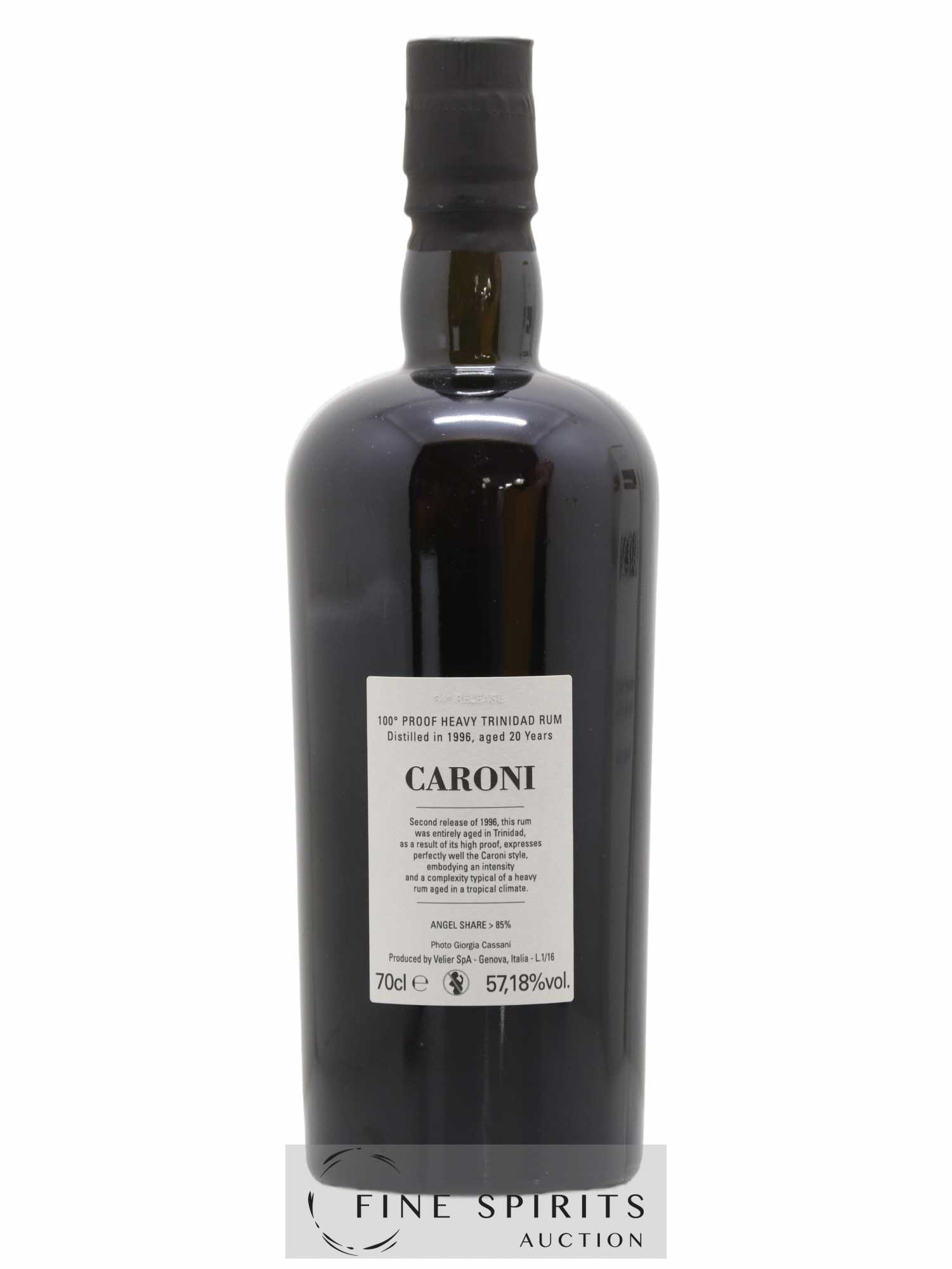 Caroni 20 years 1996 Velier The Heavy Wall 100° Proof 34th Release - One of 3800 - bottled 2016 Special Release - Lot de 1 bouteille - 2