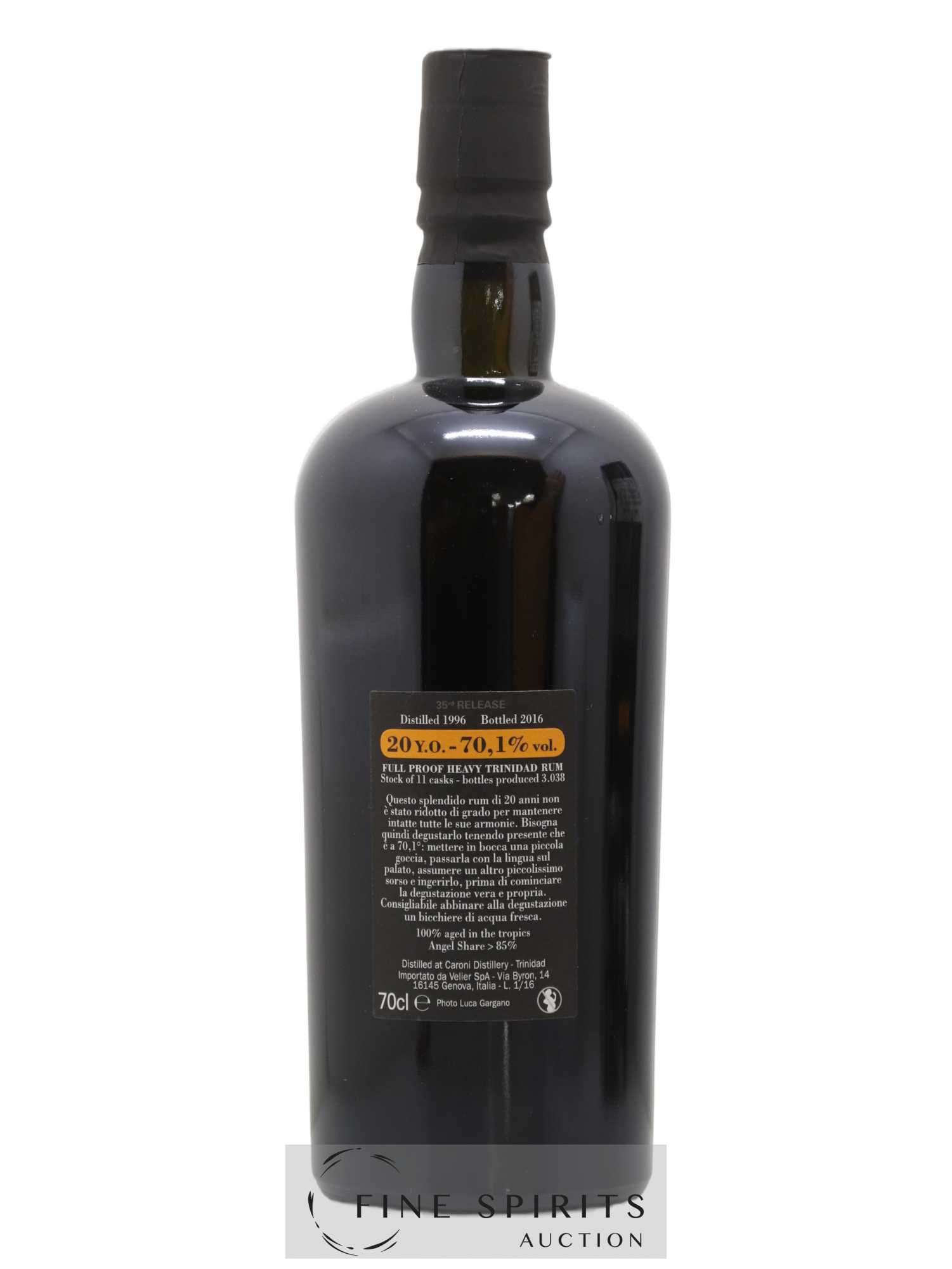Caroni 20 years 1996 Velier Trespassers 35th Release - 3038 bottles - bottled 2016 Full Proof - Lot de 1 bouteille - 2