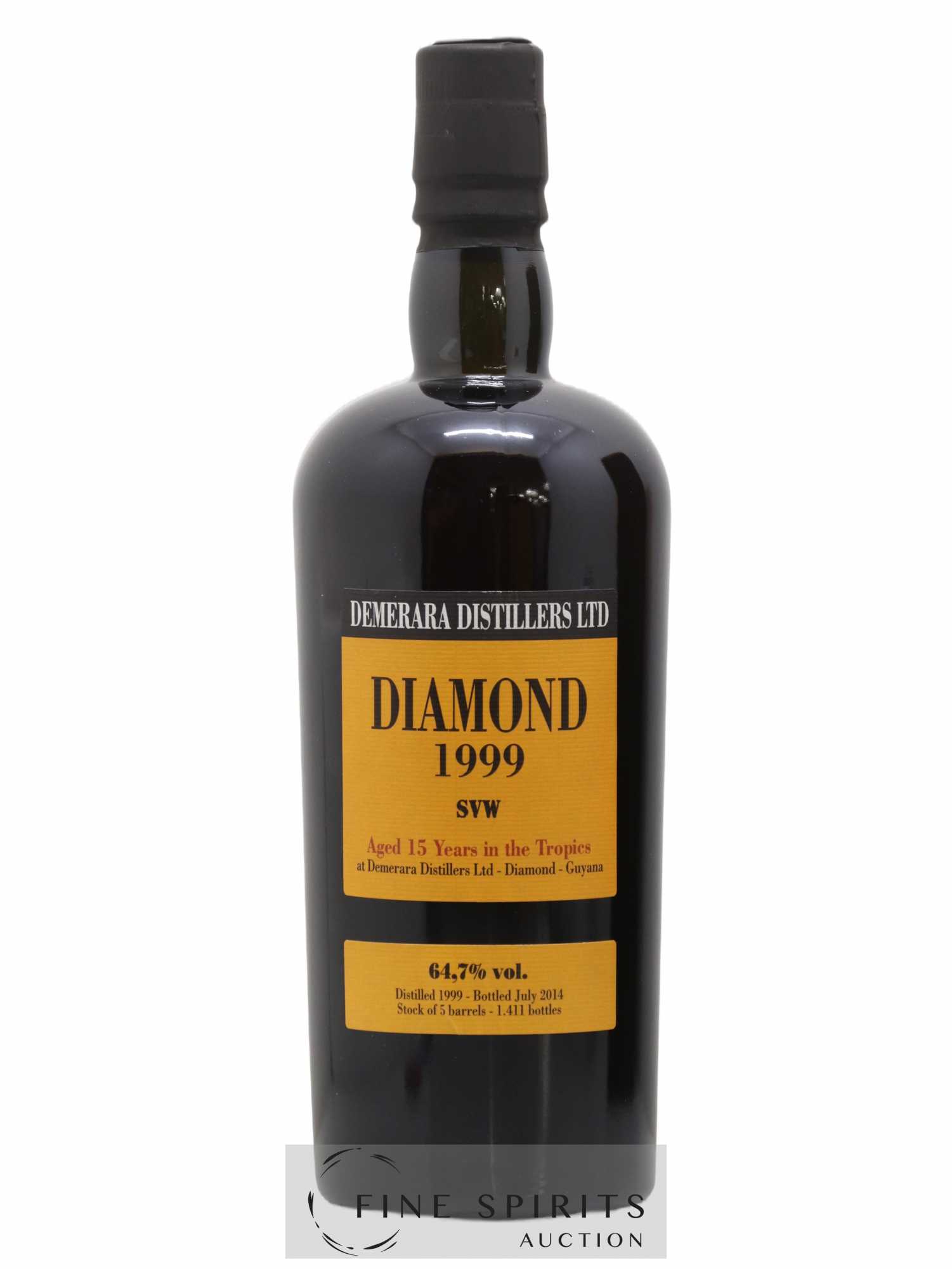 Diamond 15 years 1999 Velier SVW One of 1411 - bottled 2014 - Lot de 1 bouteille - 1
