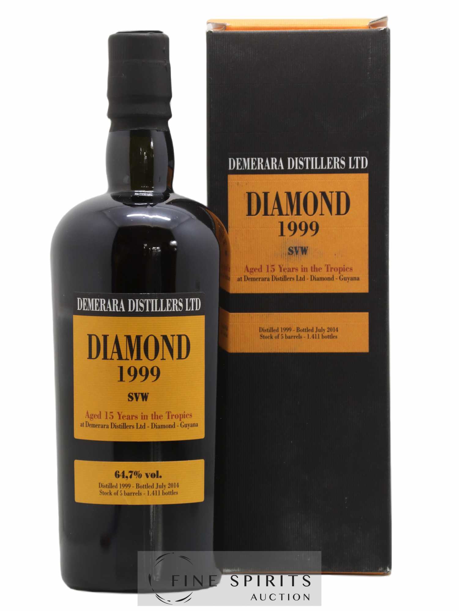 Diamond 15 years 1999 Velier SVW One of 1411 - bottled 2014 - Lot de 1 bouteille - 0