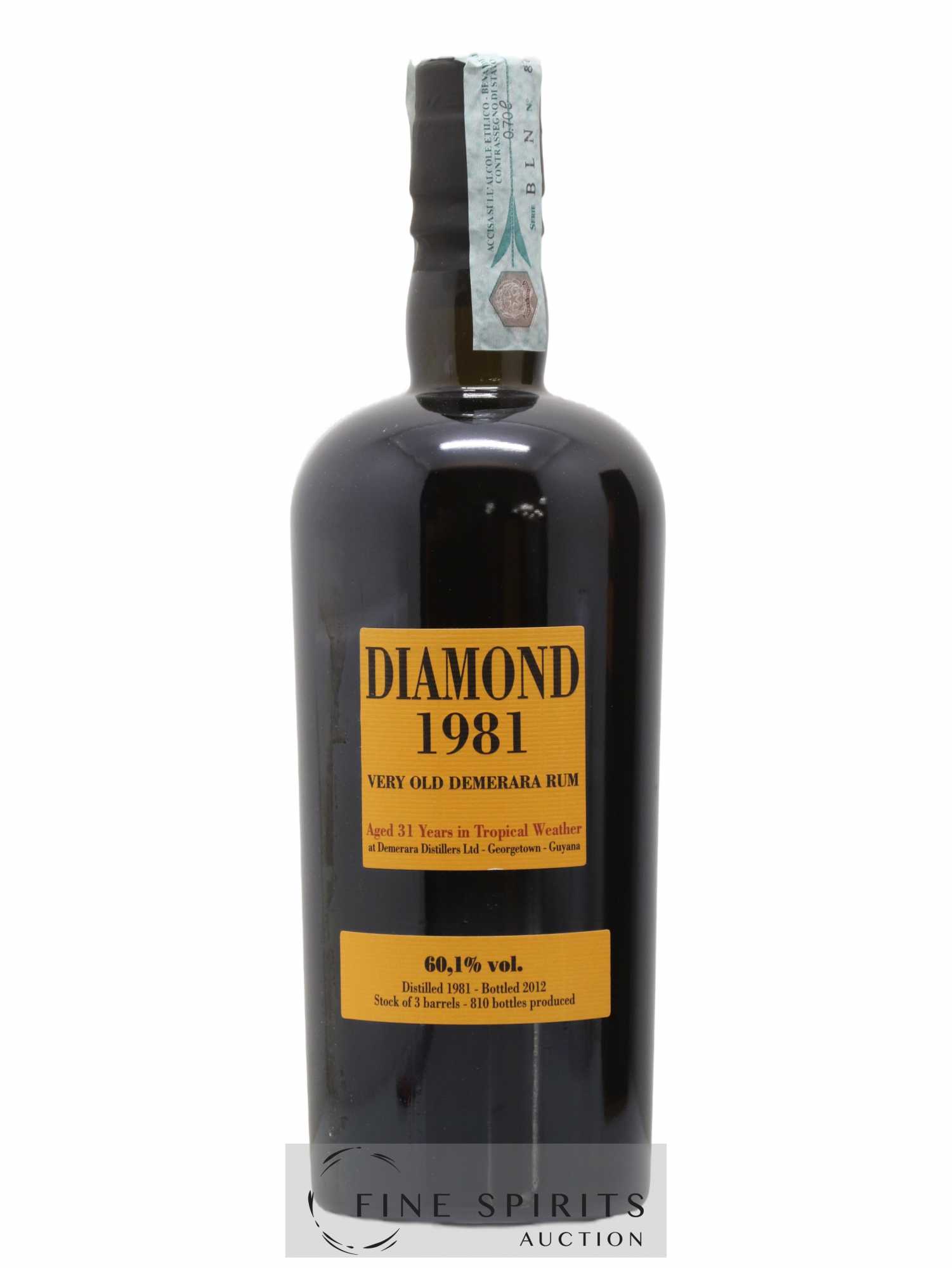 Diamond 31 years 1981 Velier Barrels S W Casks n°10537-36-39 - 810 bottles - bottled in 2012 - Lot de 1 bouteille - 1