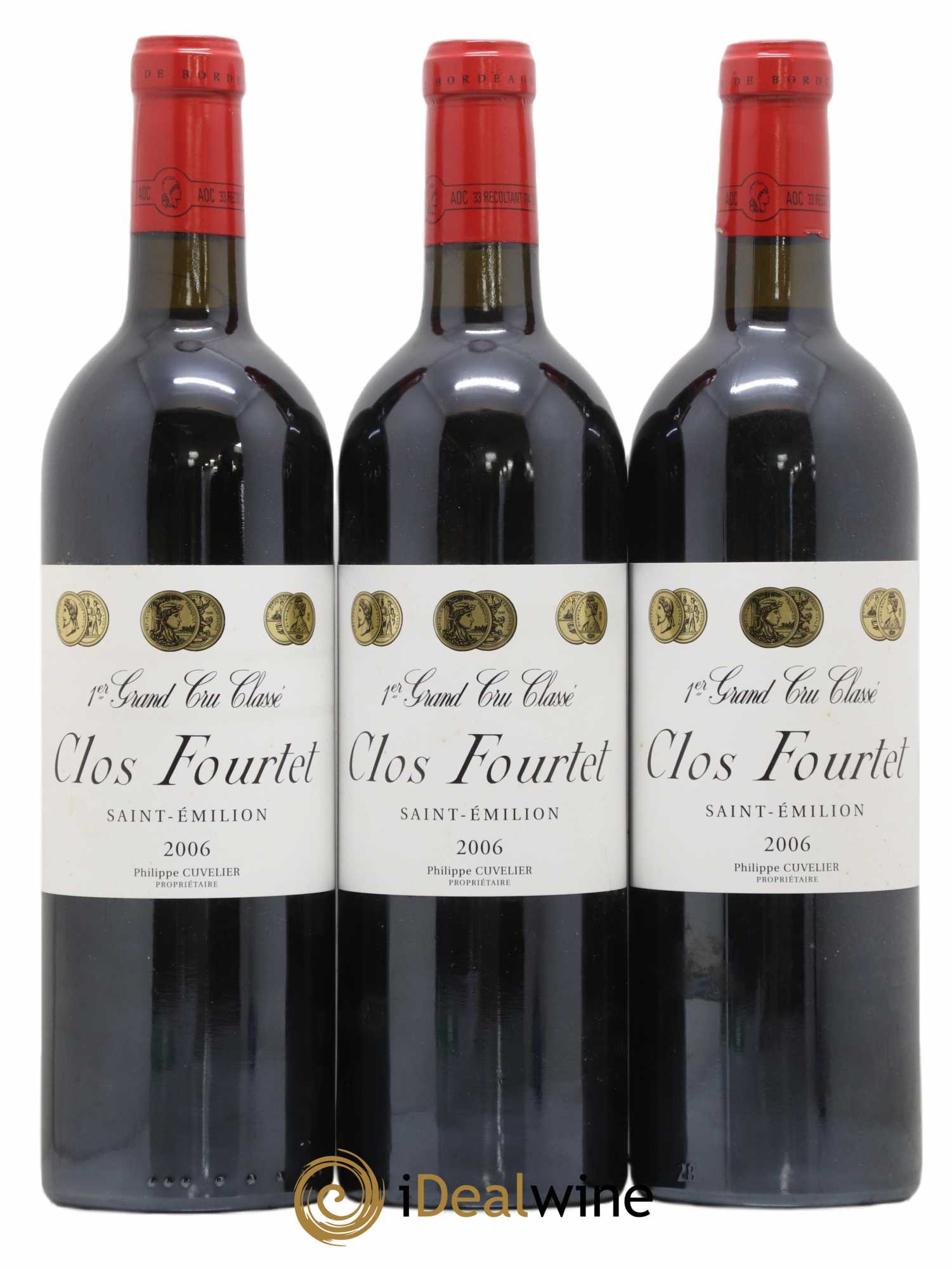 Clos Fourtet 1er Grand Cru Classé B 2006 - Lot de 3 bouteilles - 0