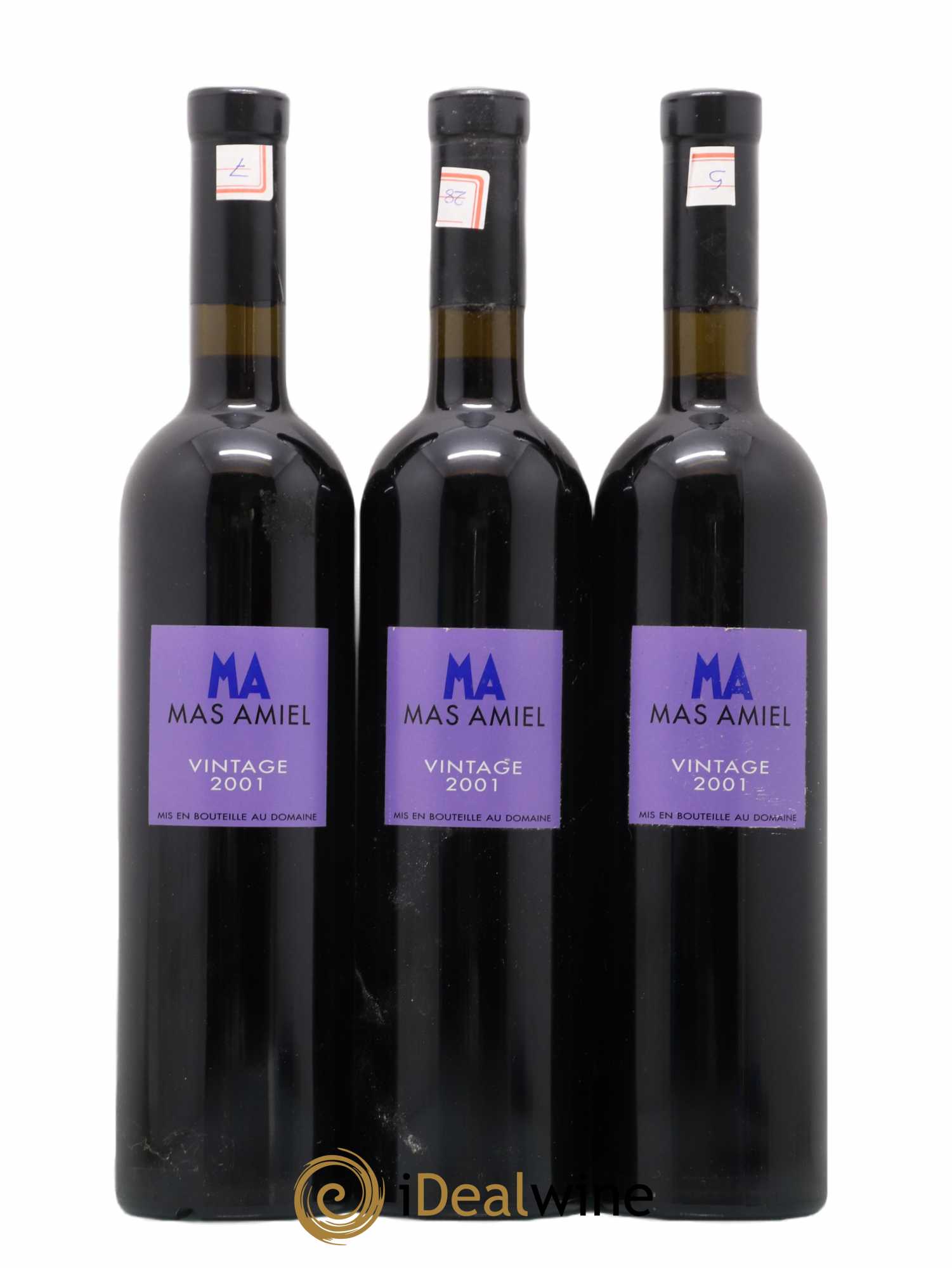 Maury Mas Amiel Vintage 2001 - Lot de 3 bouteilles - 0