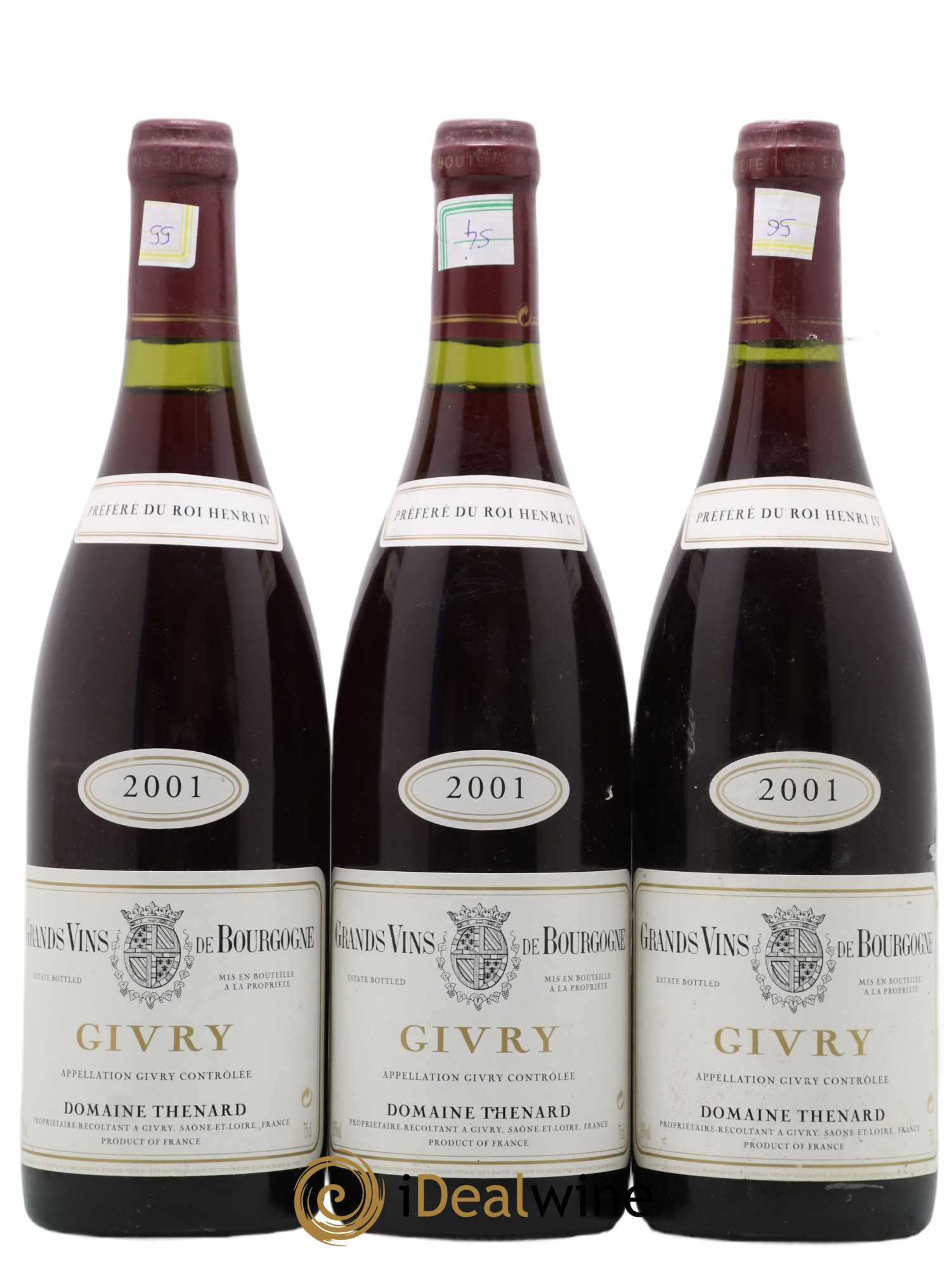 Givry Domaine Thenard 2001 - Posten von 3 Flaschen - 0