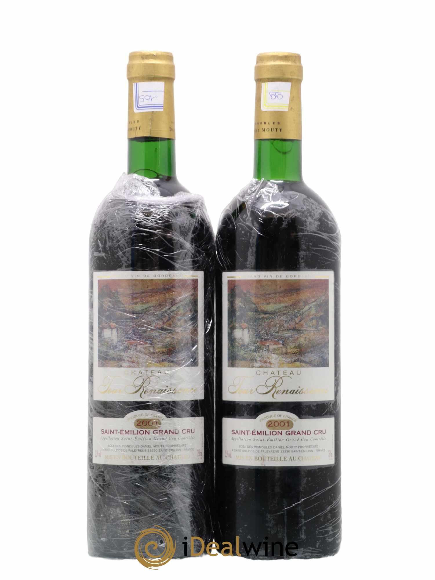 Saint-Émilion Grand Cru Château Tour Renaissance 2001 - Lot de 2 bouteilles - 0