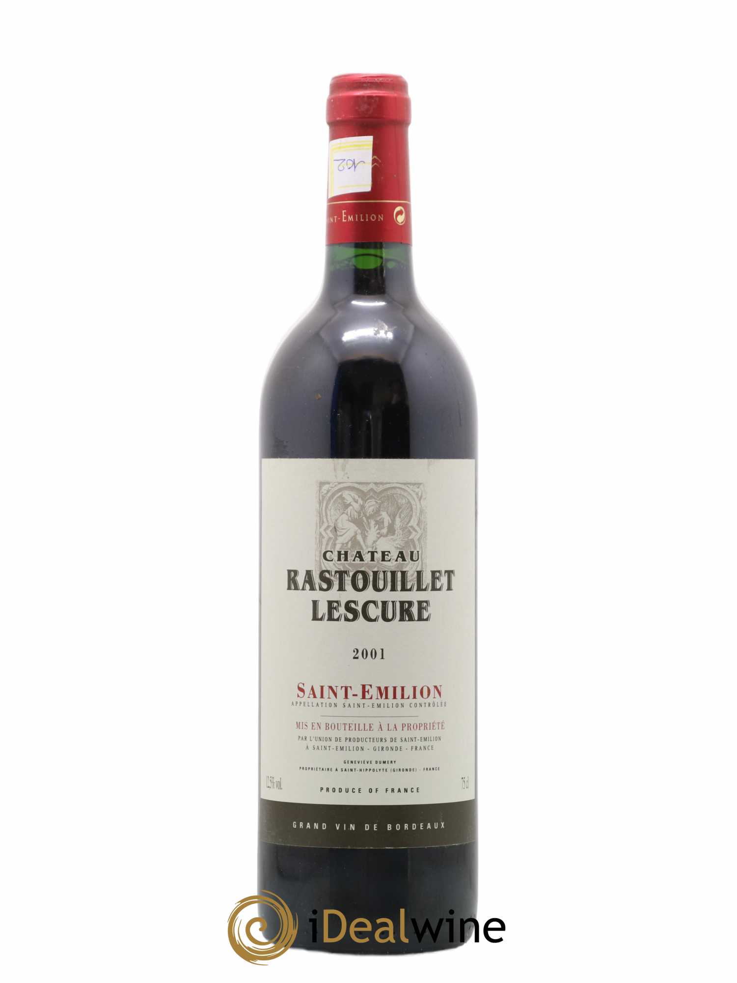 Saint-Émilion Château Rastouillet Lescure 2001 - Lot de 1 bouteille - 0