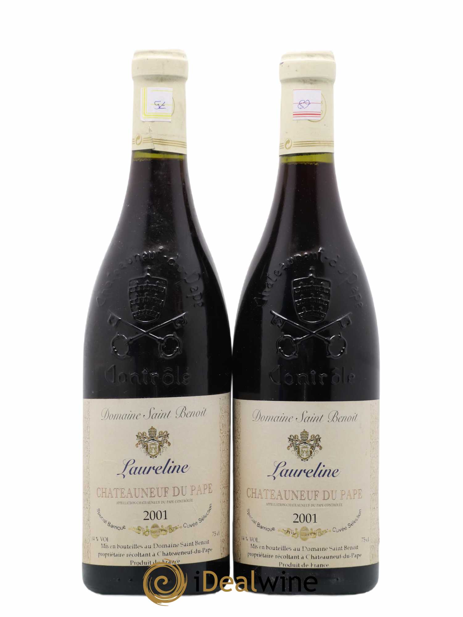 Châteauneuf-du-Pape Laureline Domaine Saint Benoit 2001 - Posten von 2 Flaschen - 0
