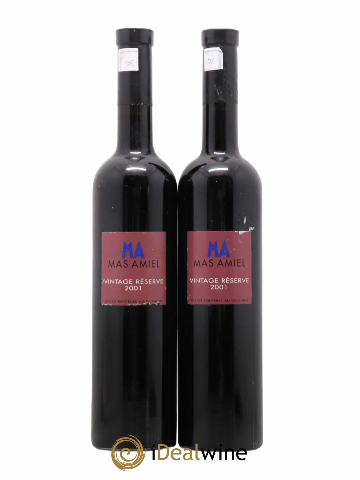 Maury Mas Amiel Vintage Réserve 2001 - Lot de 2 bouteilles - 0