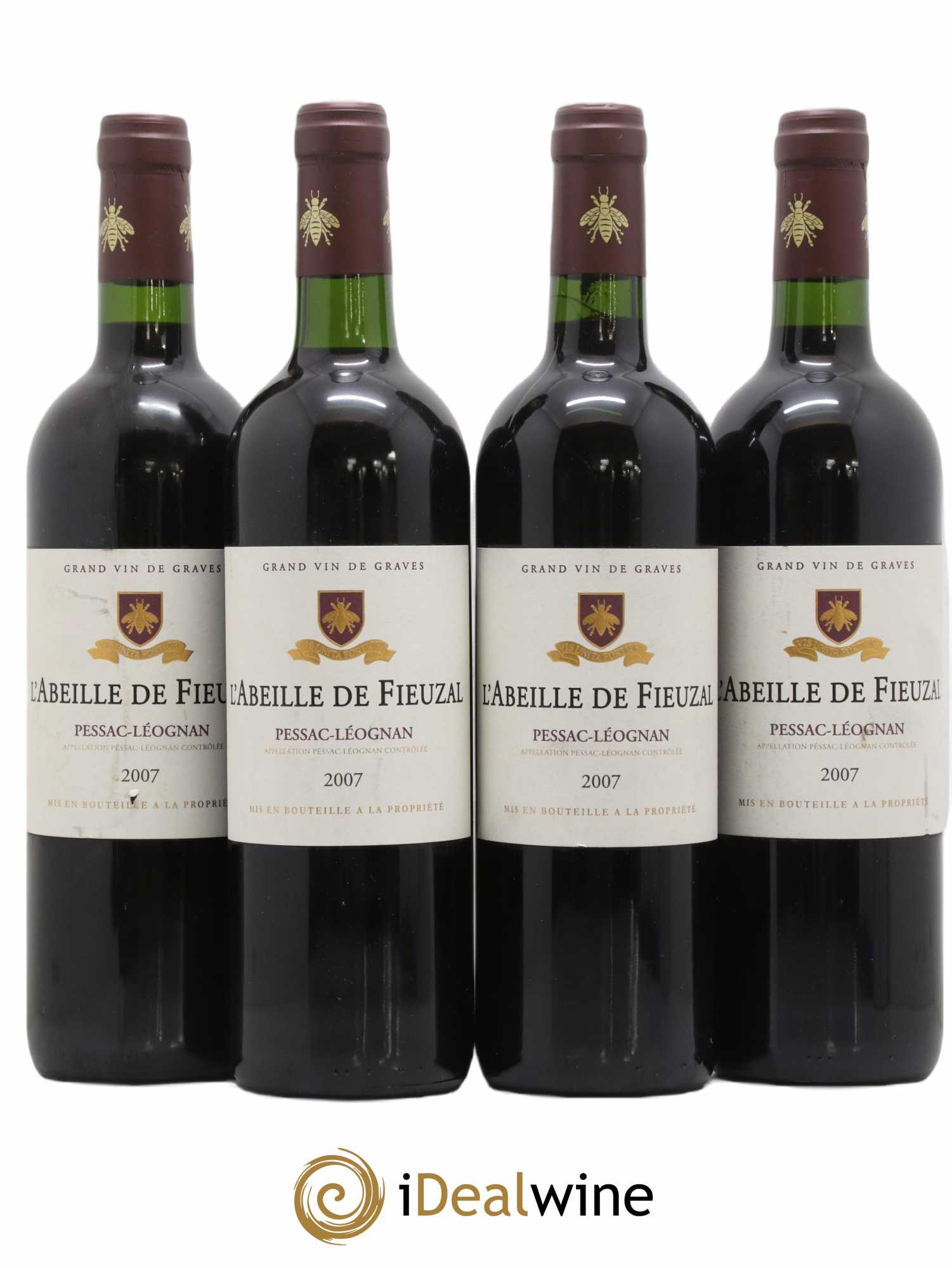 Abeille de Fieuzal 2007 - Lot de 4 bouteilles - 0