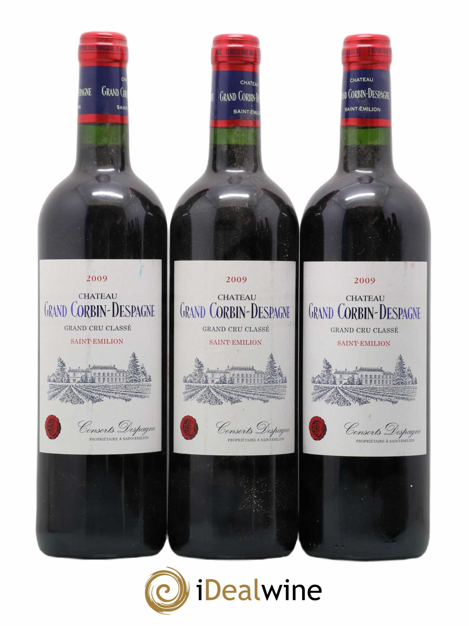 Château Grand Corbin Despagne Grand Cru Classé 2009 - Lot de 6 bouteilles - 1
