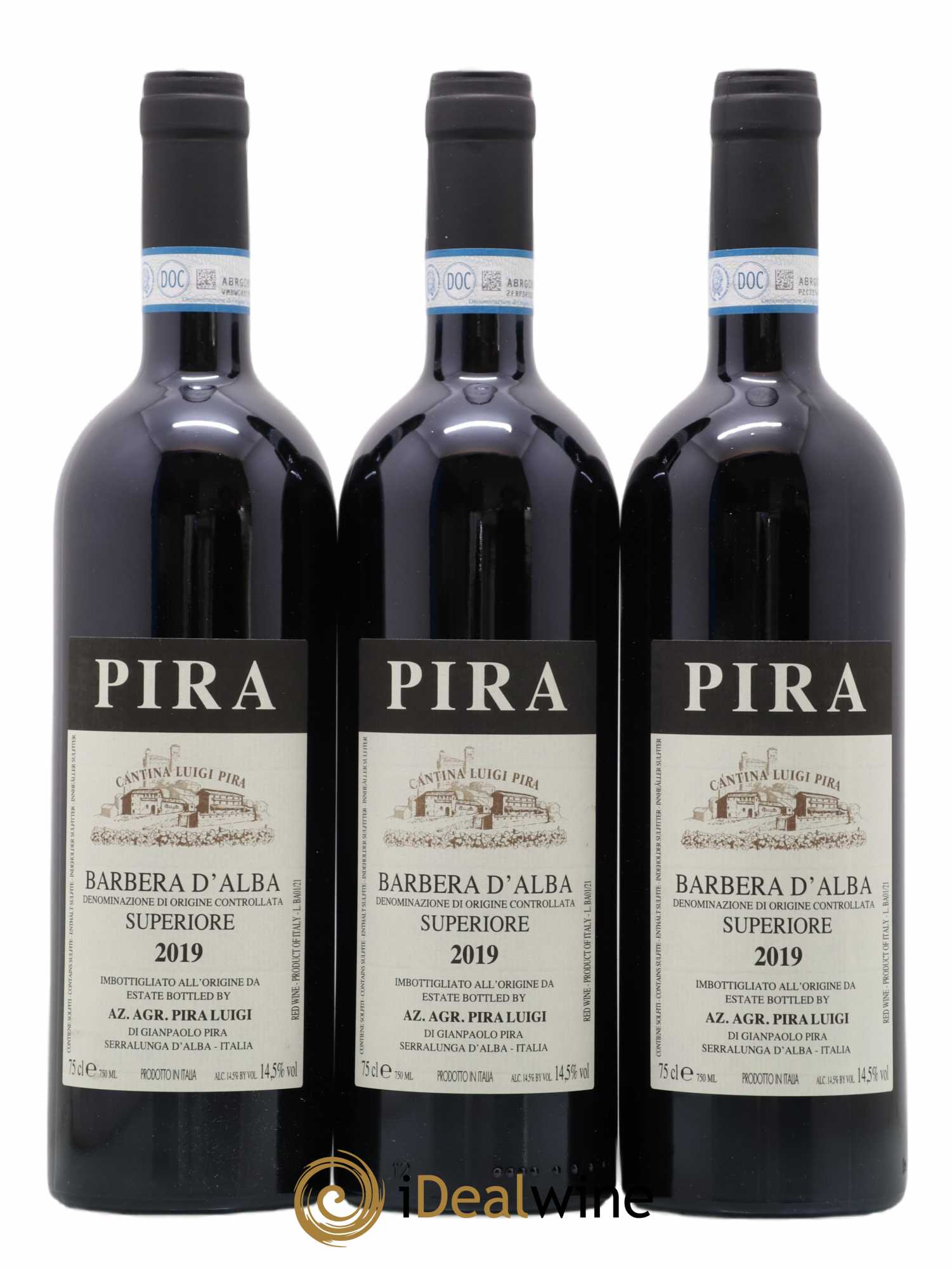 Barbera d'Alba DOC Luigi Pira Superiore (sans prix de réserve) 2019 - Posten von 3 Flaschen - 0