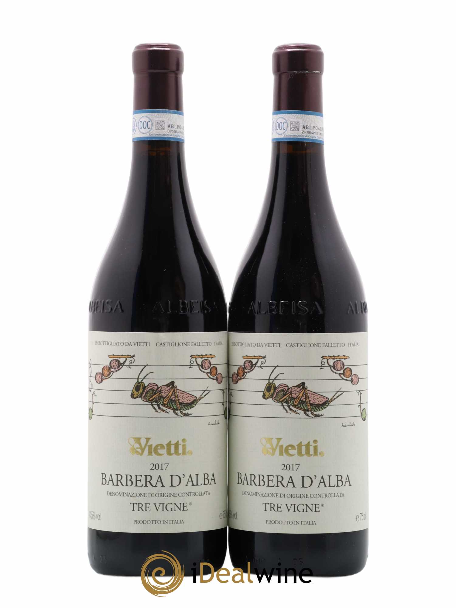 Barbera d'Alba DOC Tre Vigne Vietti 2017 - Lot de 2 bouteilles - 0