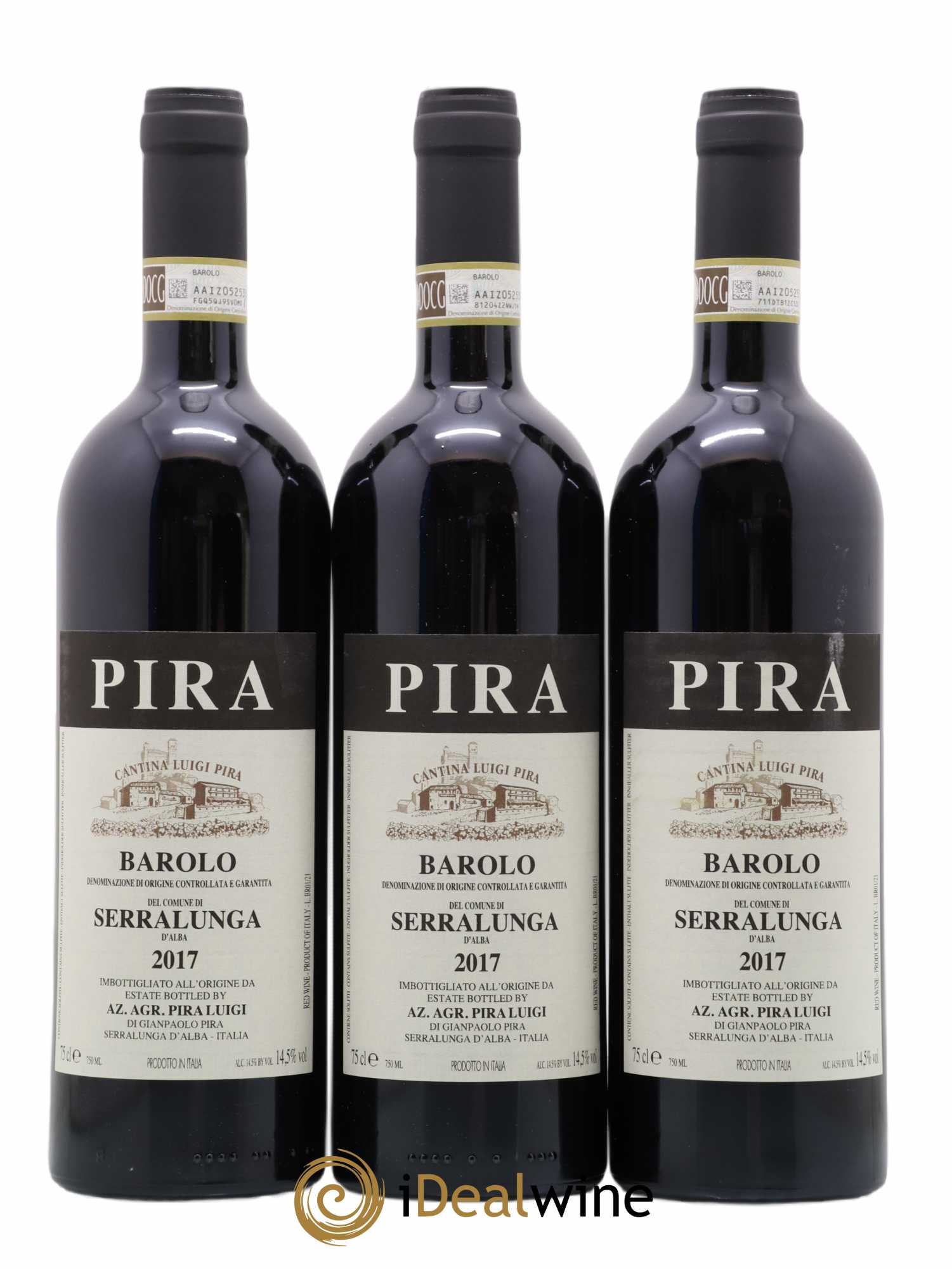 Barolo DOCG Luigi Pira Serralunga 2017 - Lot de 3 bouteilles - 0