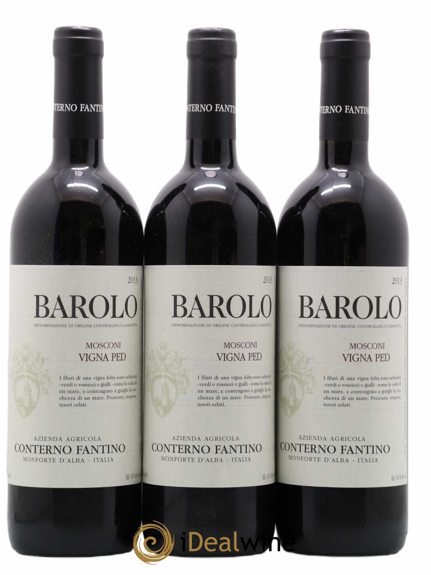 Barolo Mosconi Vigna Ped Conterno Fantino 2013 - Lot de 3 bouteilles - 0