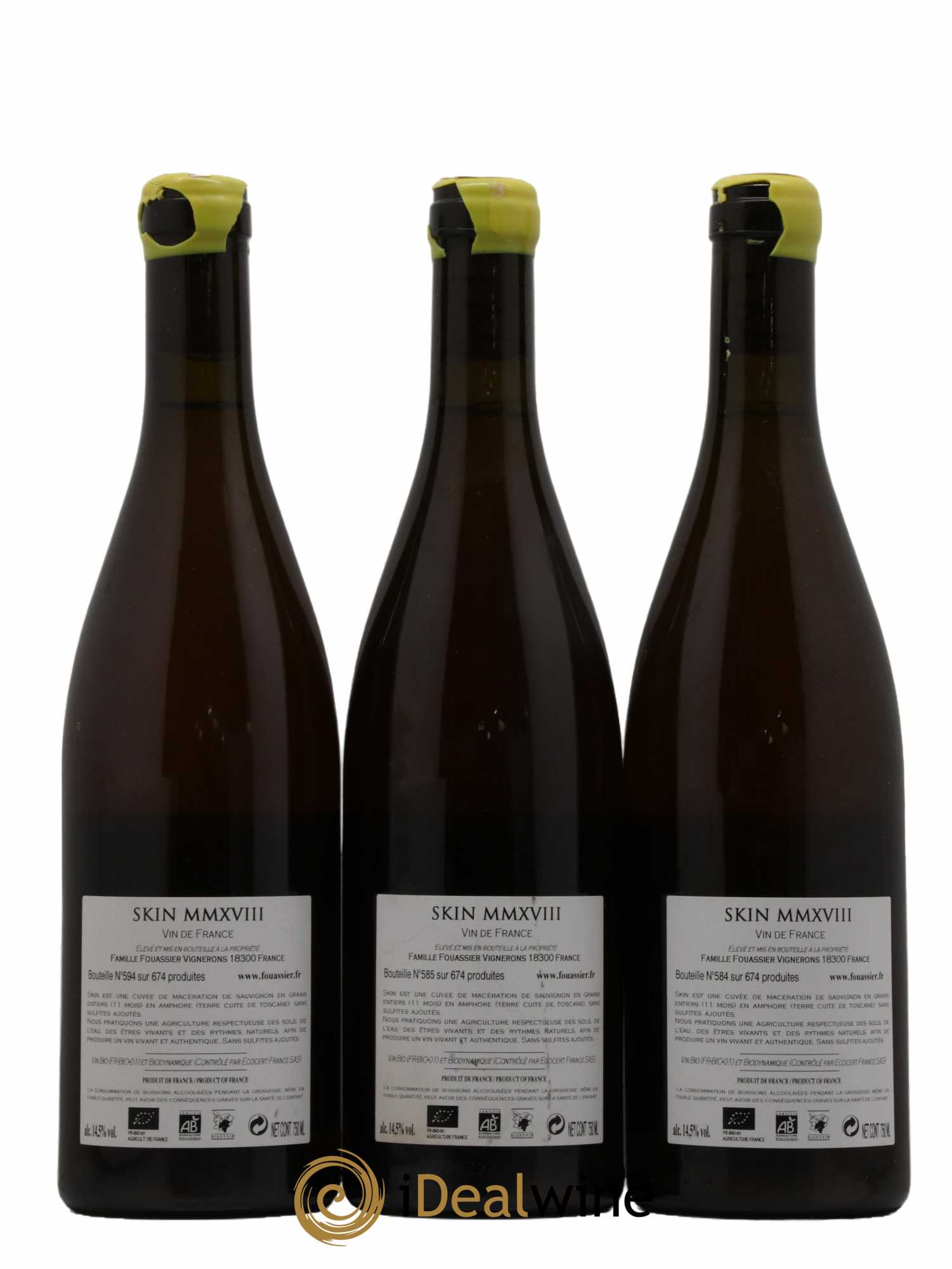 Vin de France Skin Domaine Fouassier 2018 - Lotto di 3 bottiglie - 1