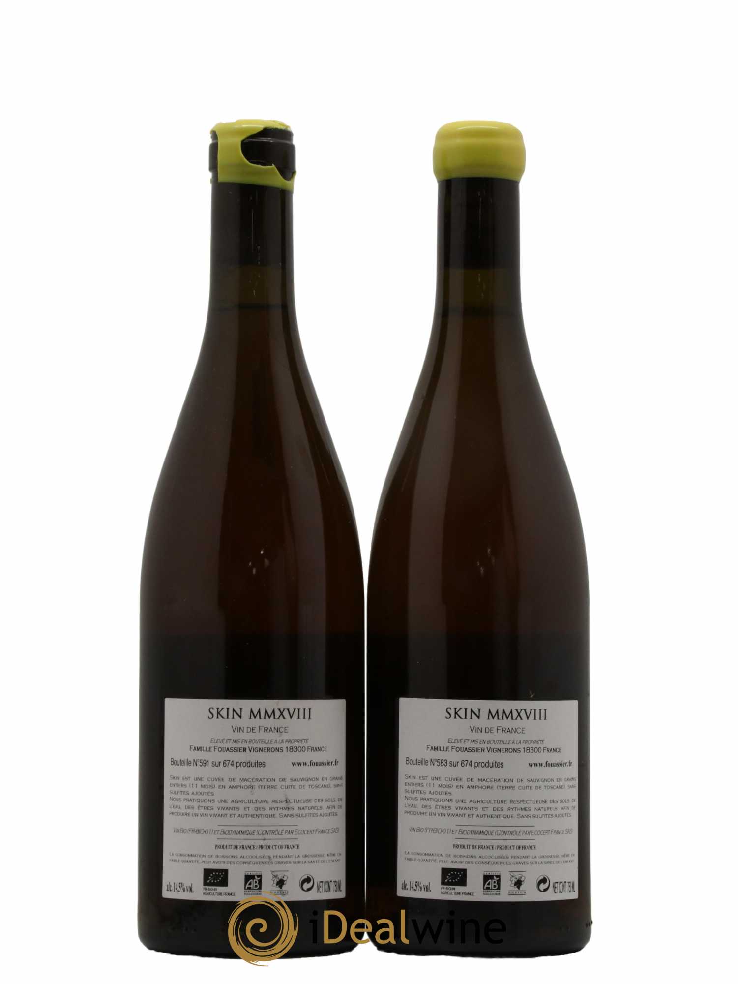 Vin de France Skin Domaine Fouassier 2018 - Lot of 2 bottles - 1