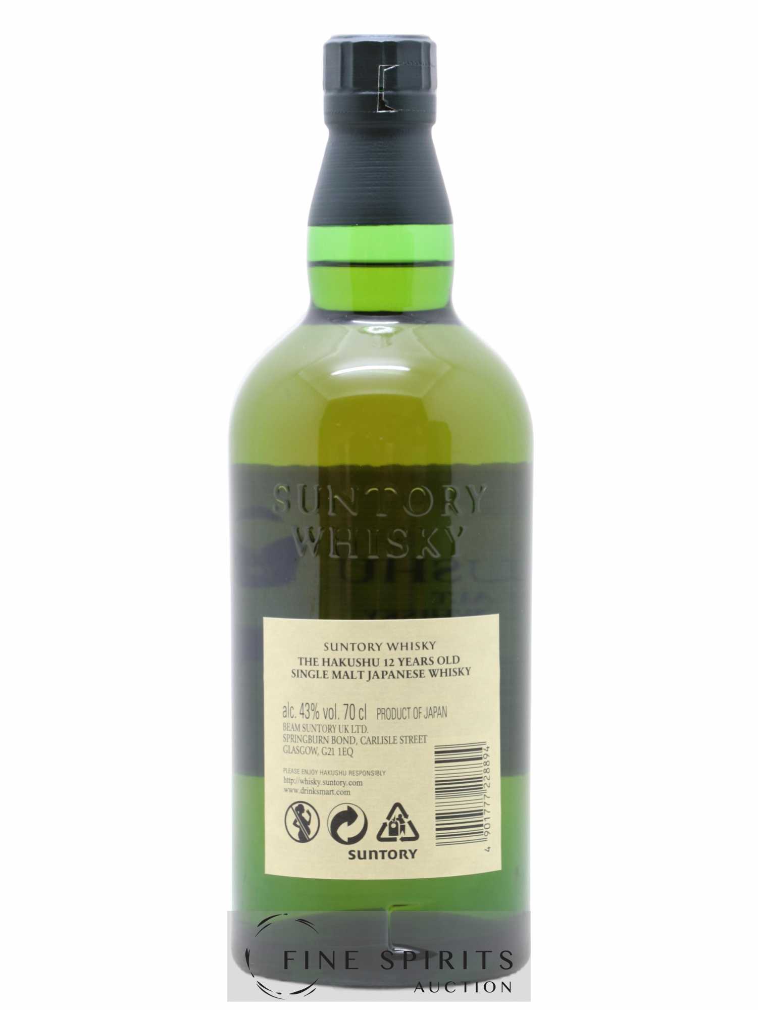 Hakushu 12 years Of. - Lot of 1 bottle - 2