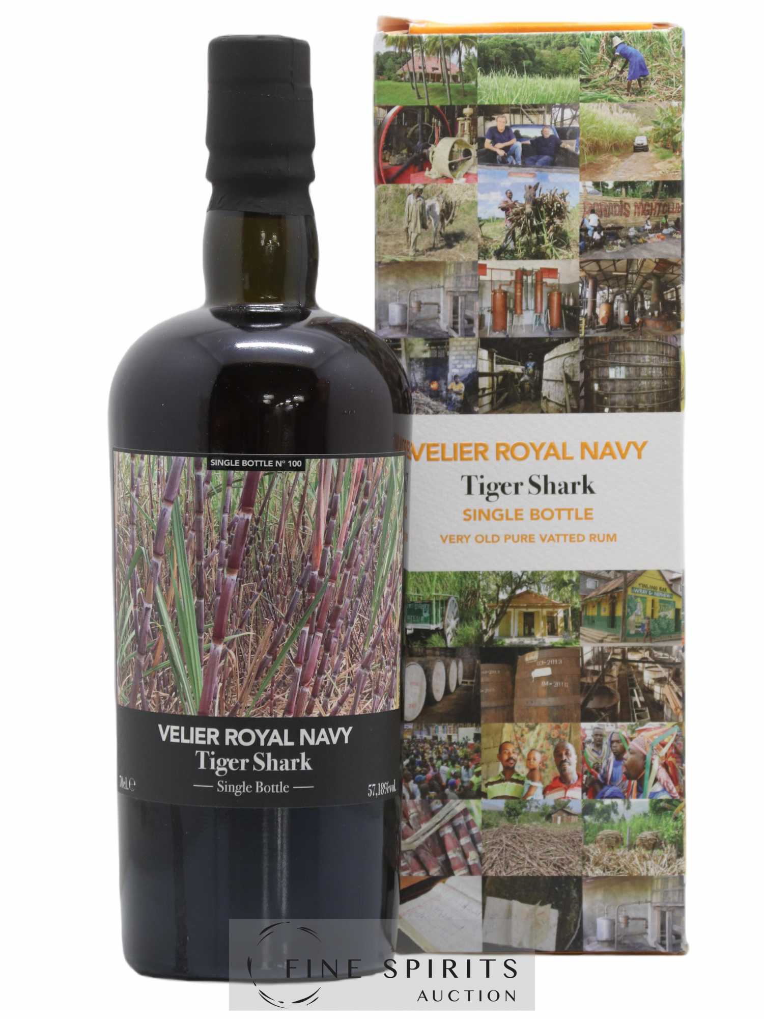 Velier Royal Navy Of. Tiger Shark - Single Bottle - First Release N°100 (sans prix de réserve) - Posten von 1 Flasche - 0
