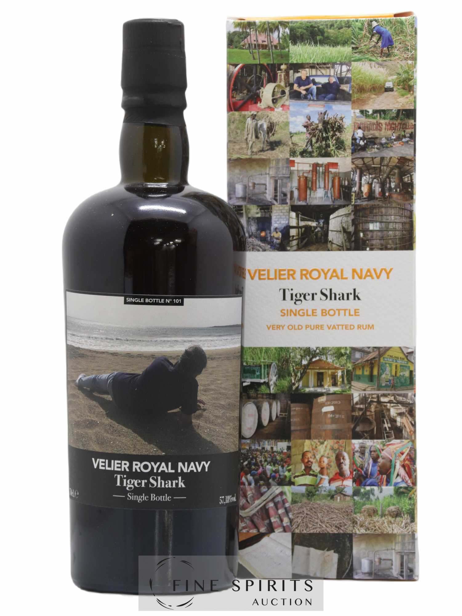 Velier Royal Navy Of. Tiger Shark - Single Bottle - First Release N°101 (sans prix de réserve) - Posten von 1 Flasche - 0