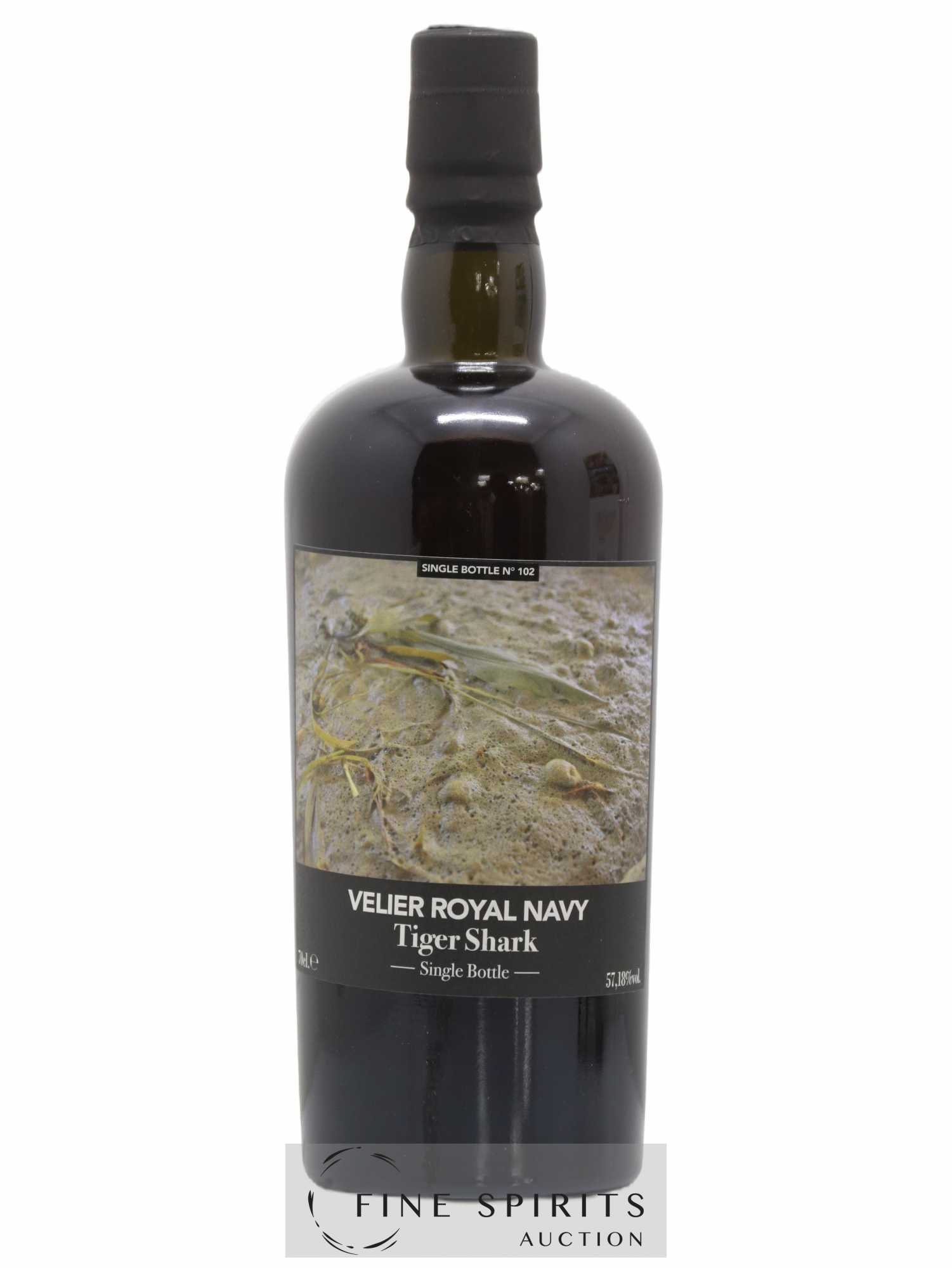 Velier Royal Navy Of. Tiger Shark - Single Bottle - First Release N°102 (sans prix de réserve) - Posten von 1 Flasche - 1