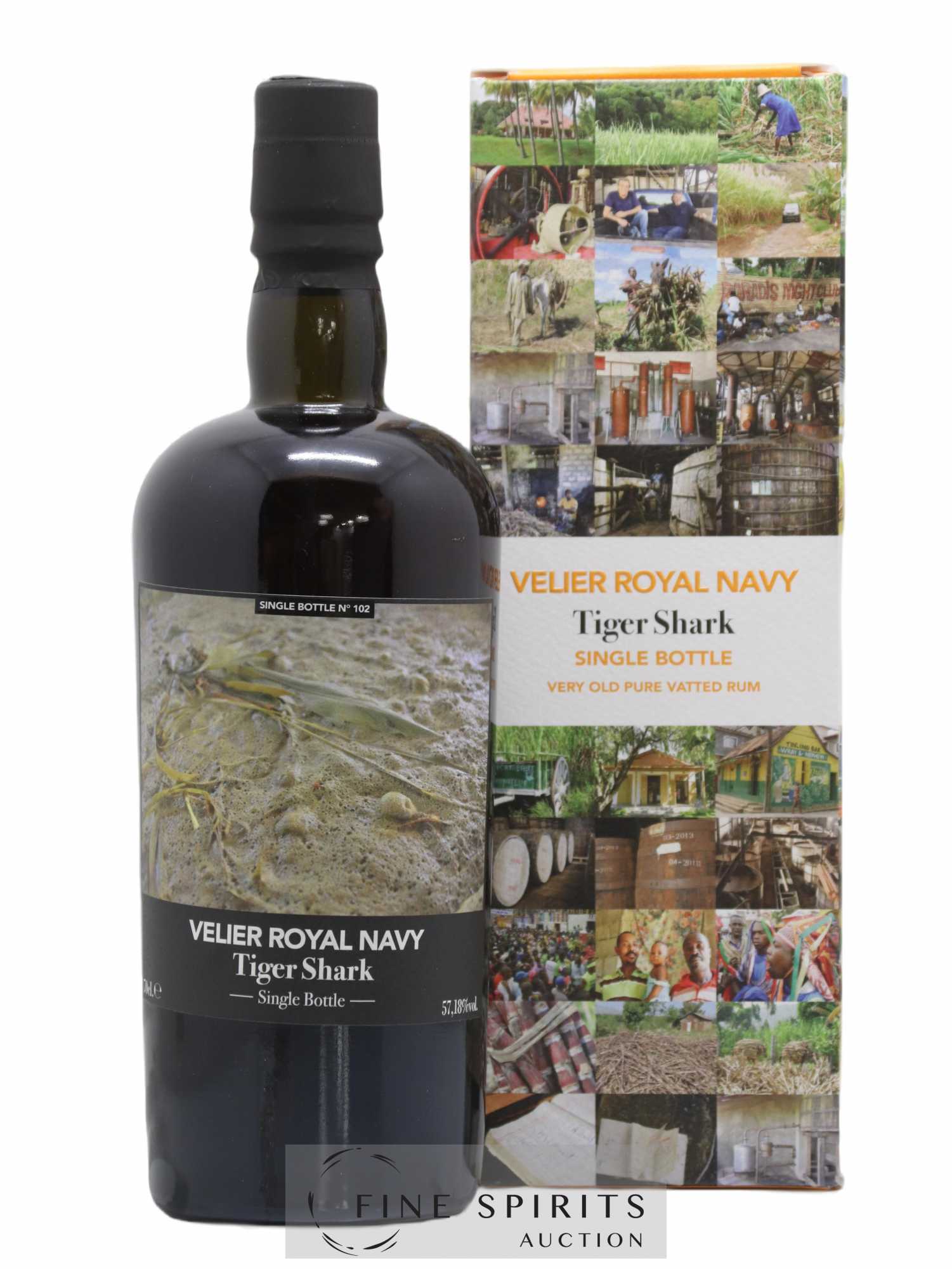 Velier Royal Navy Of. Tiger Shark - Single Bottle - First Release N°102 (sans prix de réserve) - Posten von 1 Flasche - 0