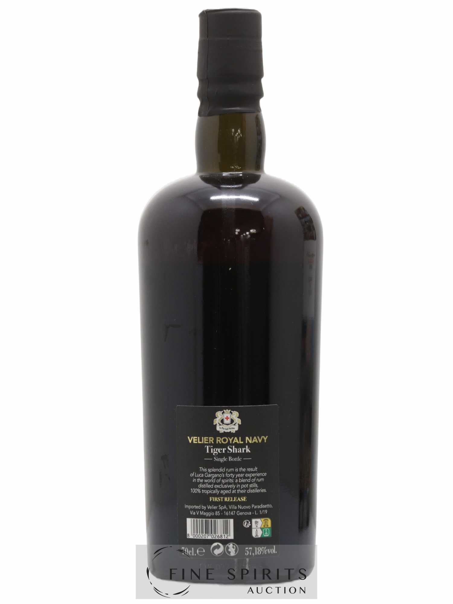 Velier Royal Navy Of. Tiger Shark - Single Bottle - First Release N°103 (sans prix de réserve) - Posten von 1 Flasche - 2