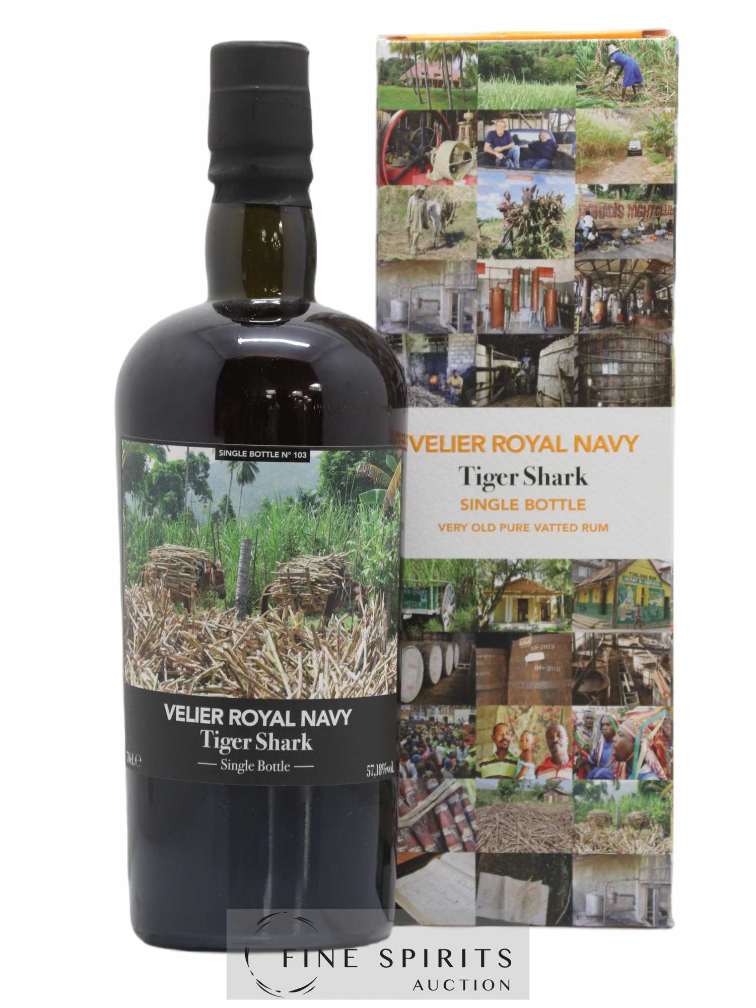 Velier Royal Navy Of. Tiger Shark - Single Bottle - First Release N°103 (sans prix de réserve) - Posten von 1 Flasche - 0