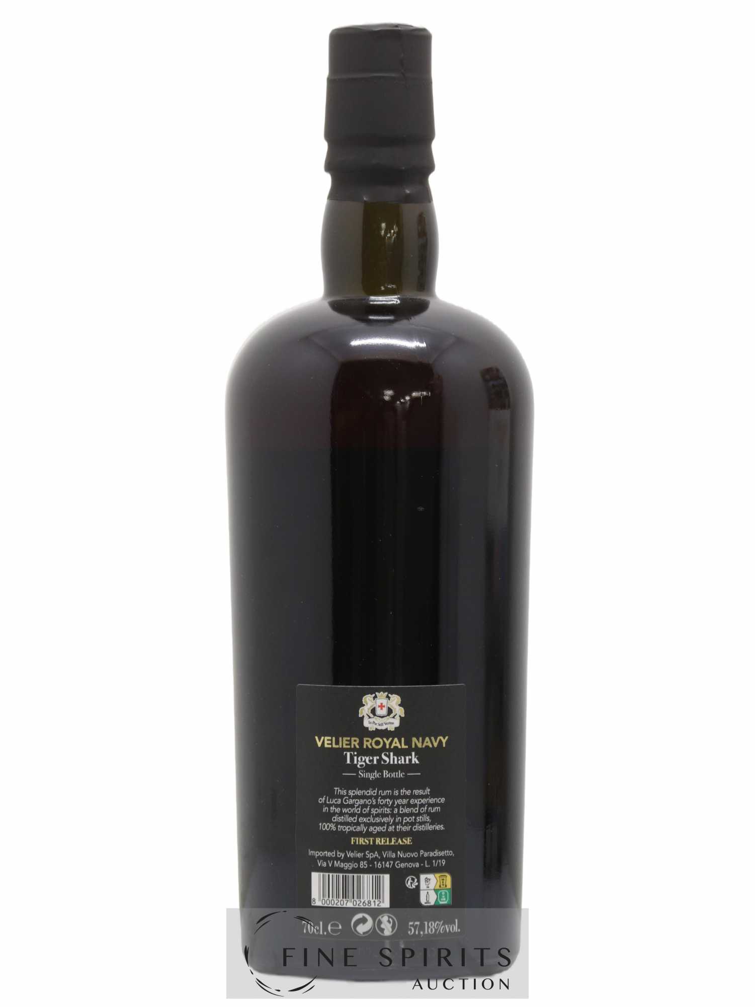 Velier Royal Navy Of. Tiger Shark - Single Bottle - First Release N°111 (sans prix de réserve) - Posten von 1 Flasche - 2