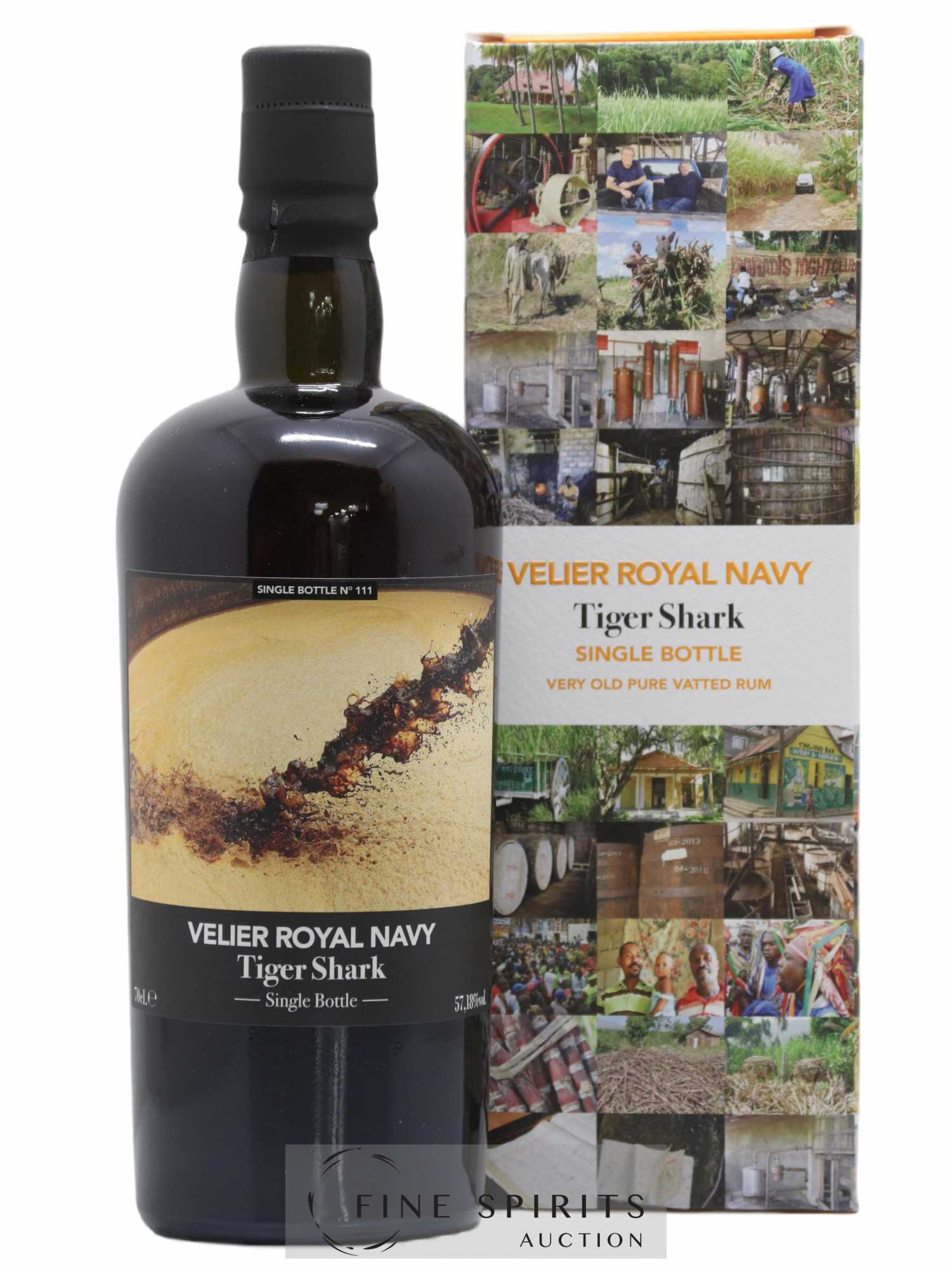 Velier Royal Navy Of. Tiger Shark - Single Bottle - First Release N°111 (sans prix de réserve) - Posten von 1 Flasche - 0