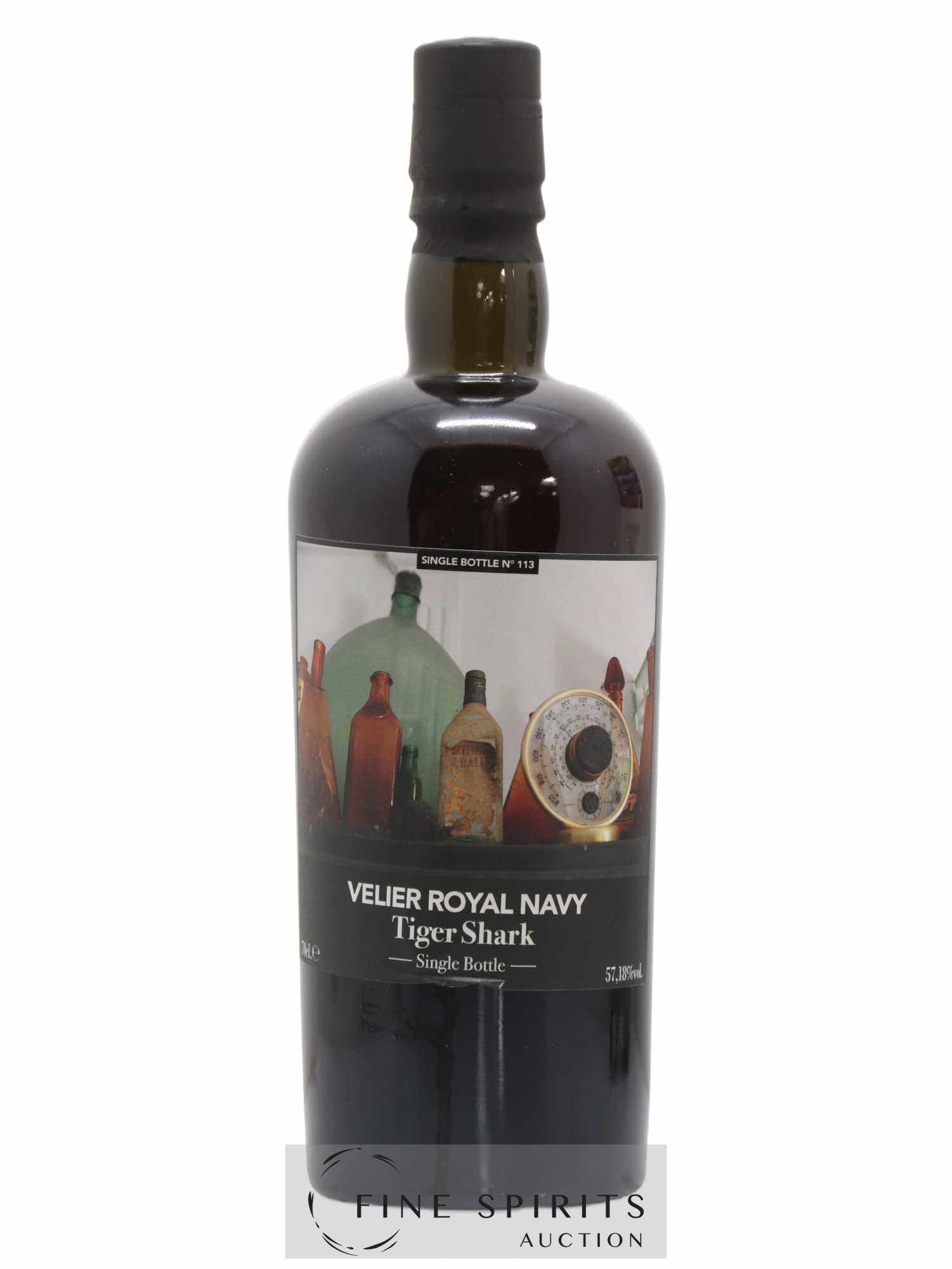 Velier Royal Navy Of. Tiger Shark - Single Bottle - First Release N°113 (sans prix de réserve) - Posten von 1 Flasche - 1